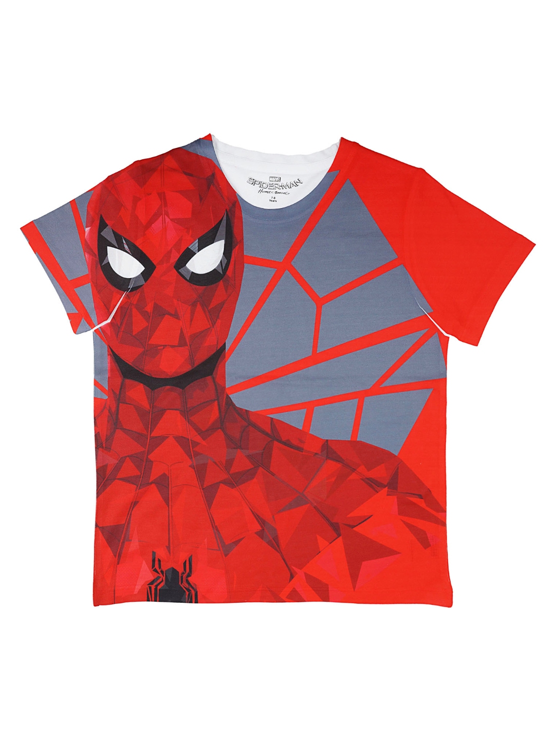 Buy Marvel Spiderman Boys Red White Printed Round Neck T Shirt