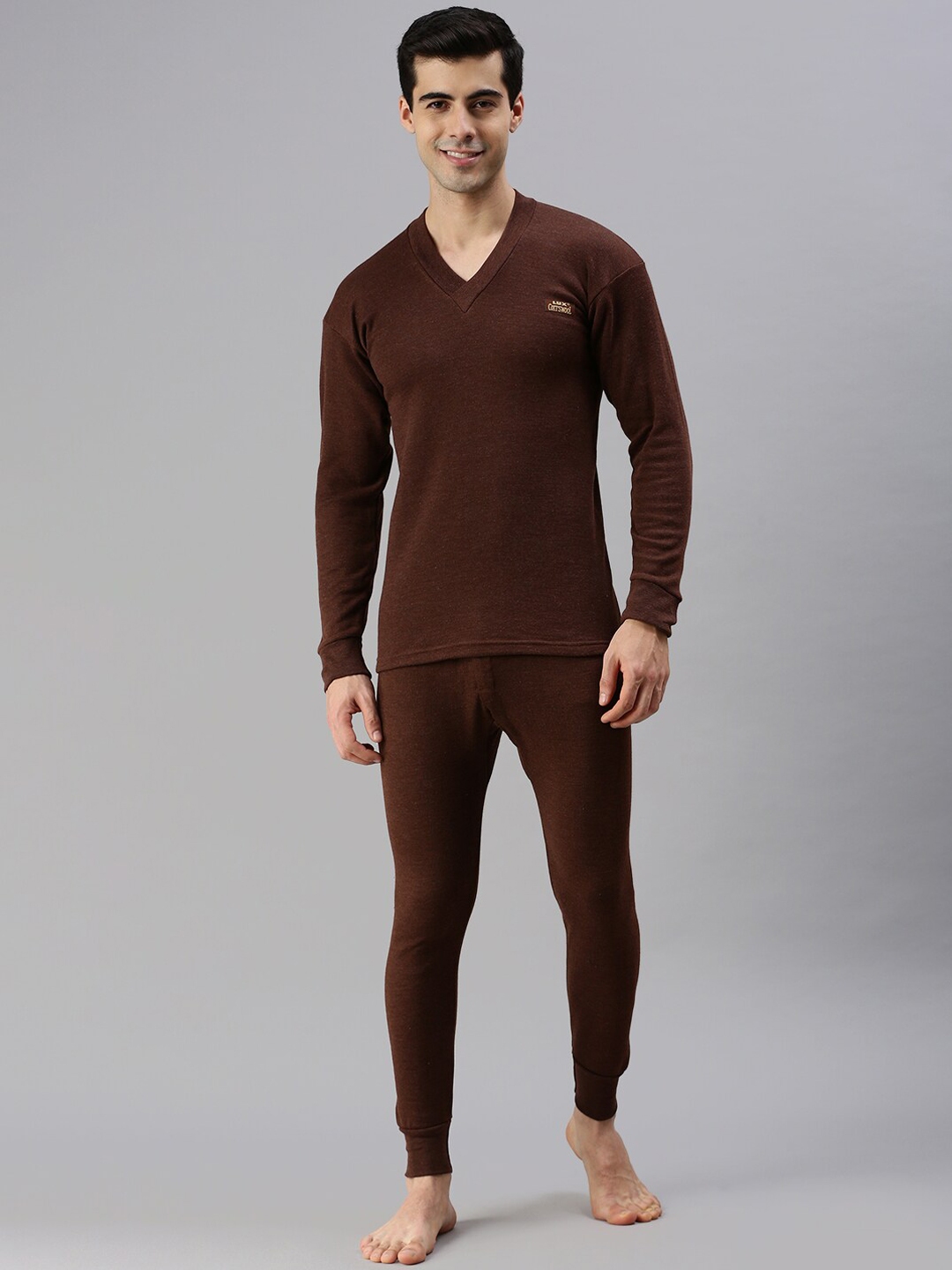 Lux Cottswool Men's Cotton Thermal Set (V-Neck) –