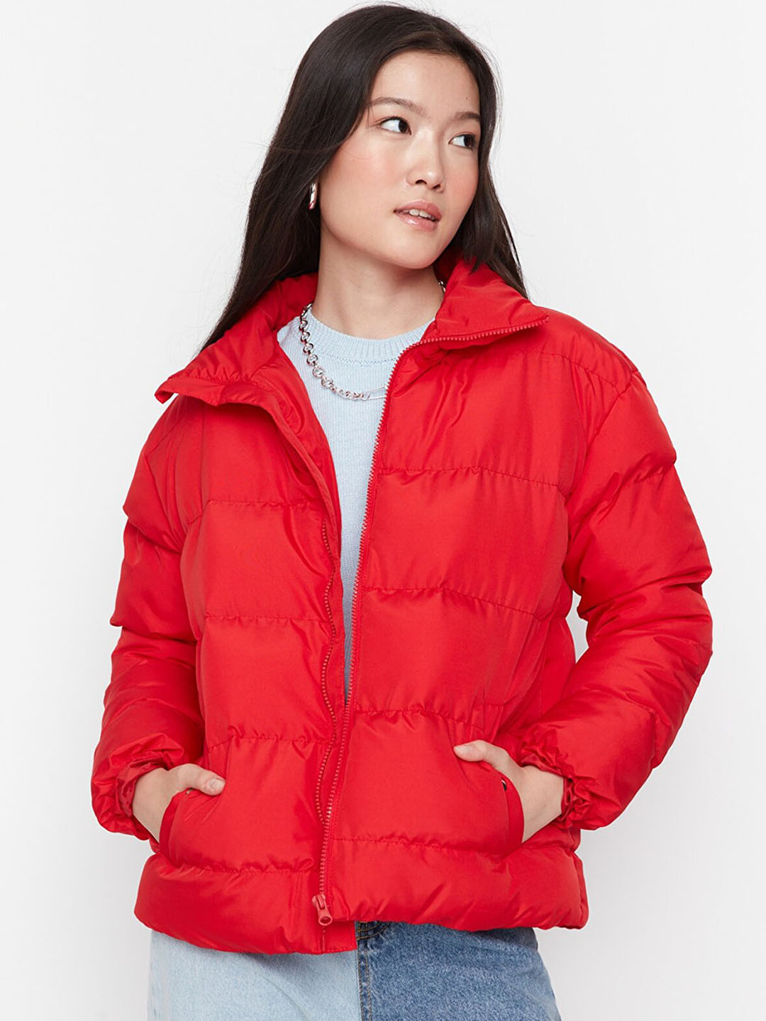 Trendyol Spread Collar Long Sleeves Puffer Jacket