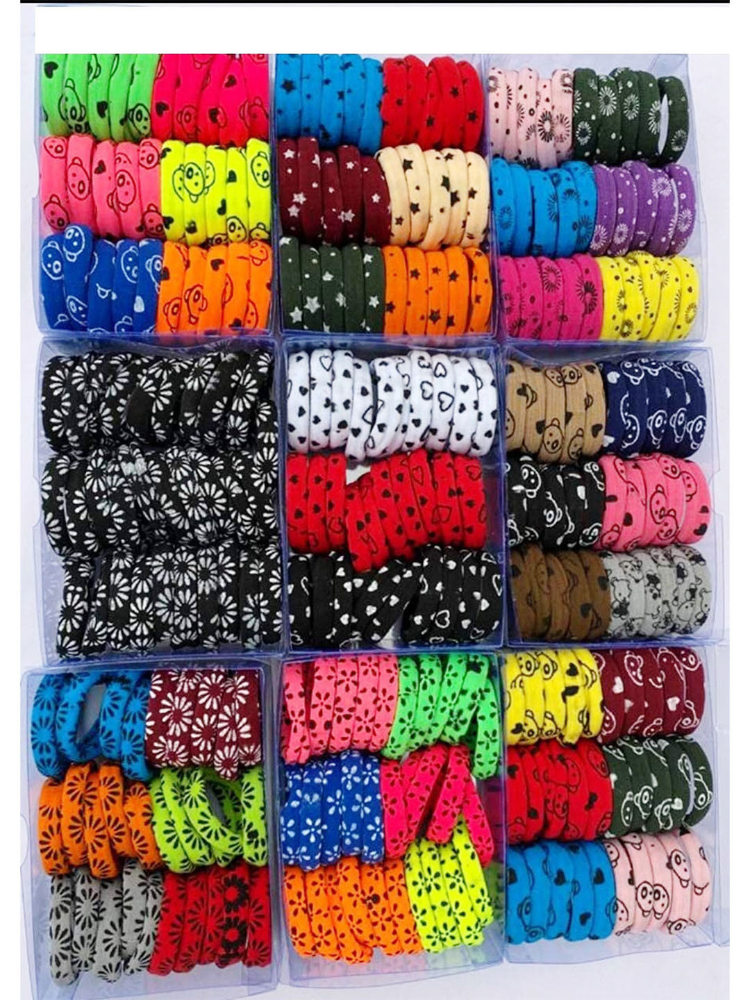 DIAN Women Black & Red Pack of 50 Ponytail Holders