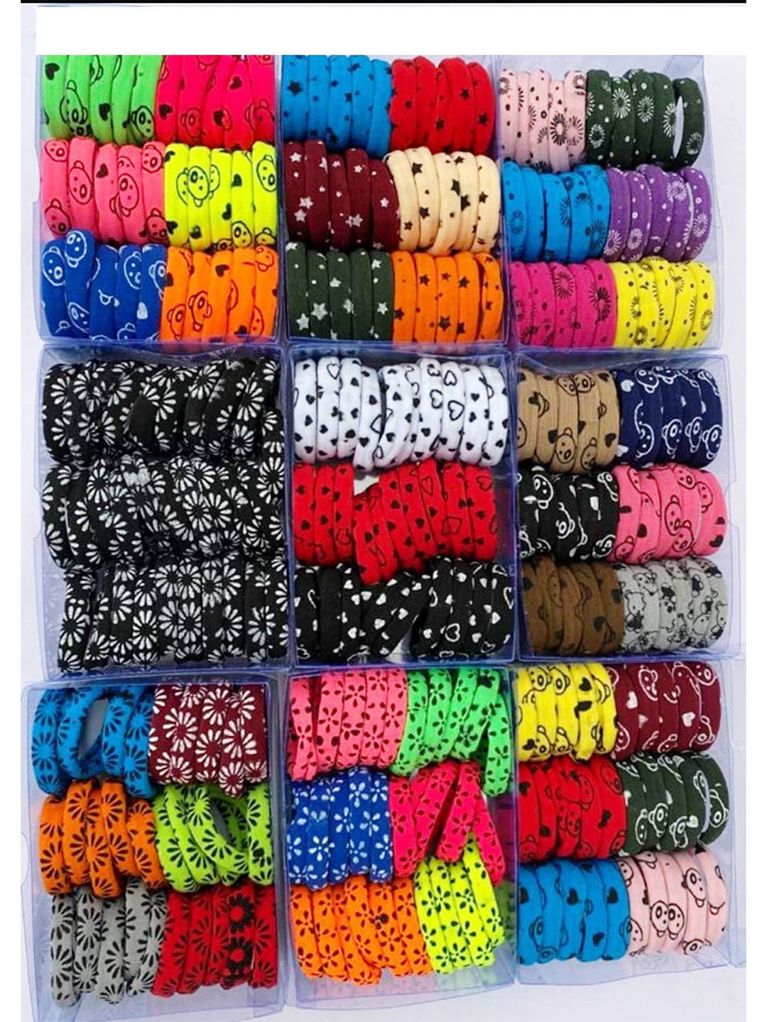 DIAN Women Red & Green Set of 50 Ponytail Holders