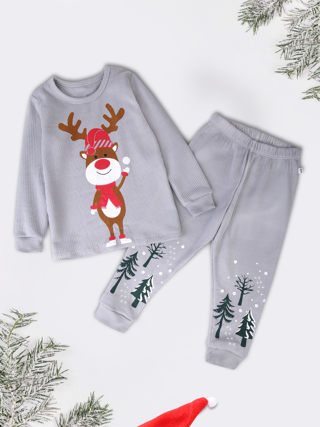 You Got Plan B Kids Grey Printed Thermal Set