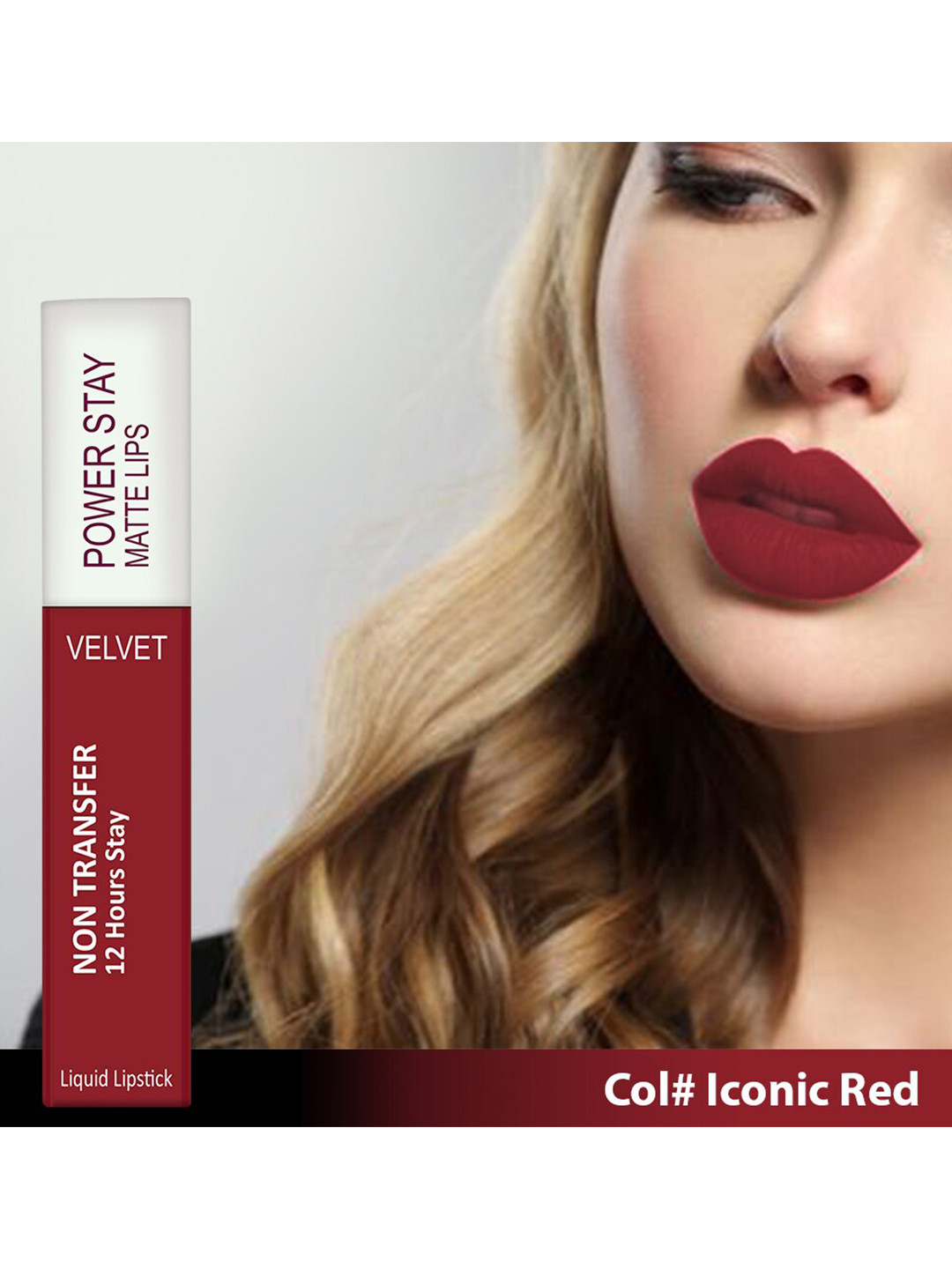 Forsure Set of 3 Power Stay Matte Lips Non-Transfer 12 Hours Stay Velvet Matte Liquid Lipstick - Mauve Matte 23 - Peach Nude 21 - Deep Red 22