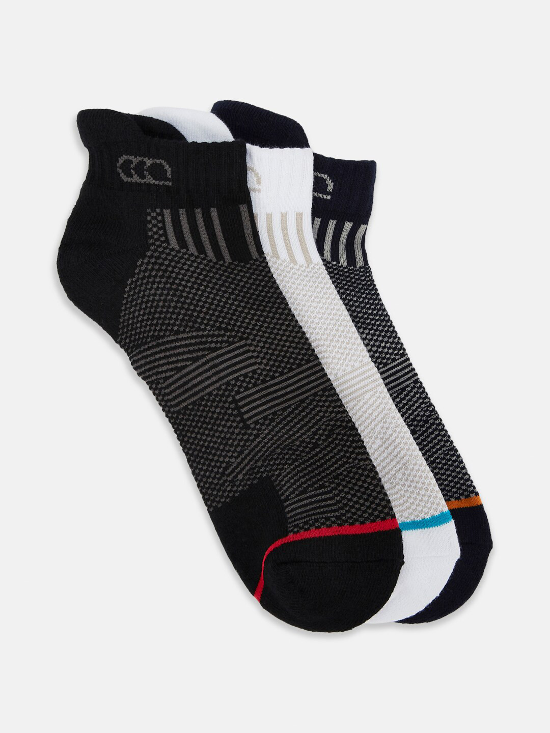 Ajile by Pantaloons Men Pack Of 3 Patterned Ankle-Length Socks