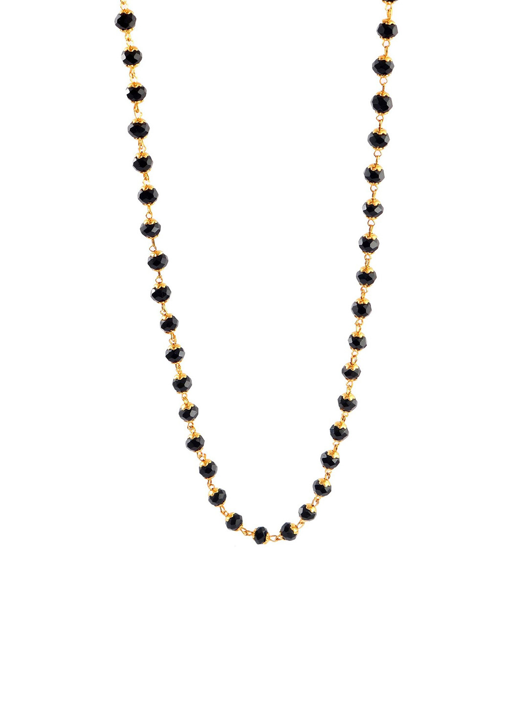 Jewar Mandi Unisex Gold-Toned & Black Brass Gold-Plated Chain