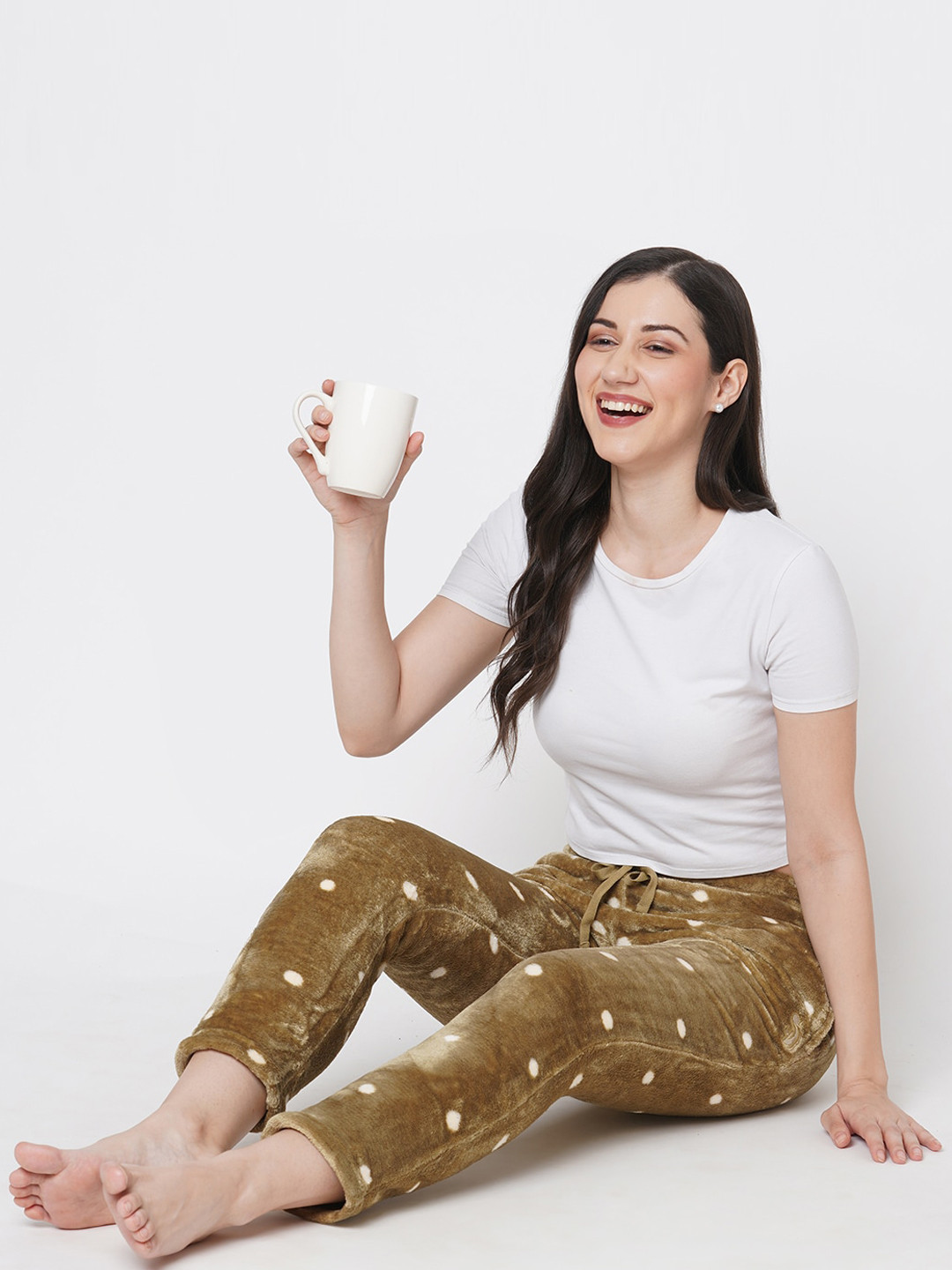 Sweet Dreams Women Brown Printed Lounge Pants