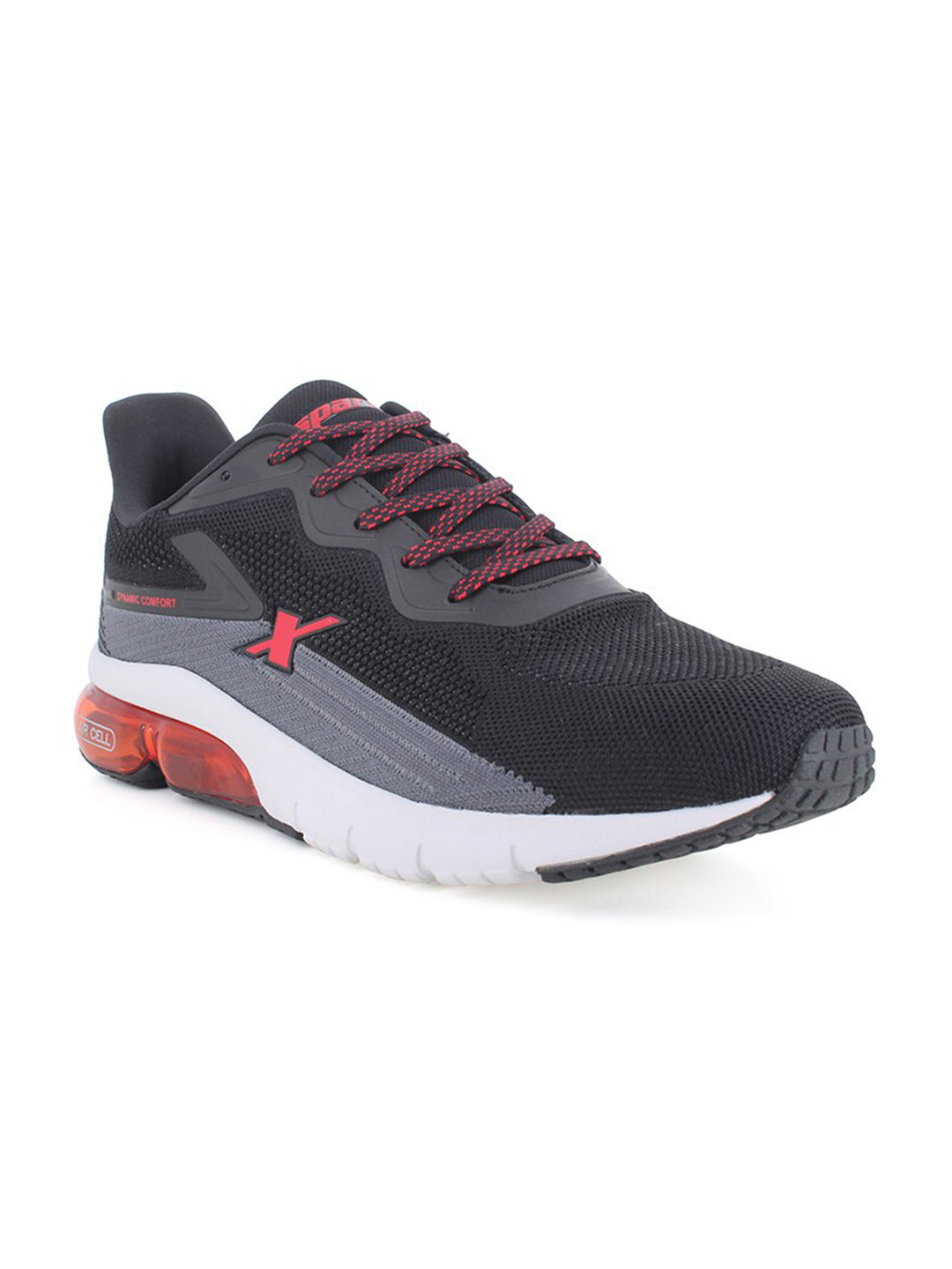 Sparx Men Black & Red Mesh Running Non-Marking Shoes
