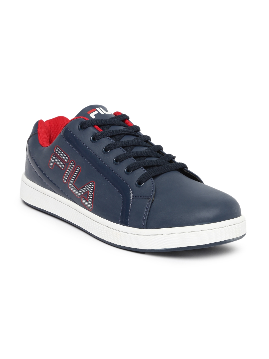 Navy blue fila on sale trainers