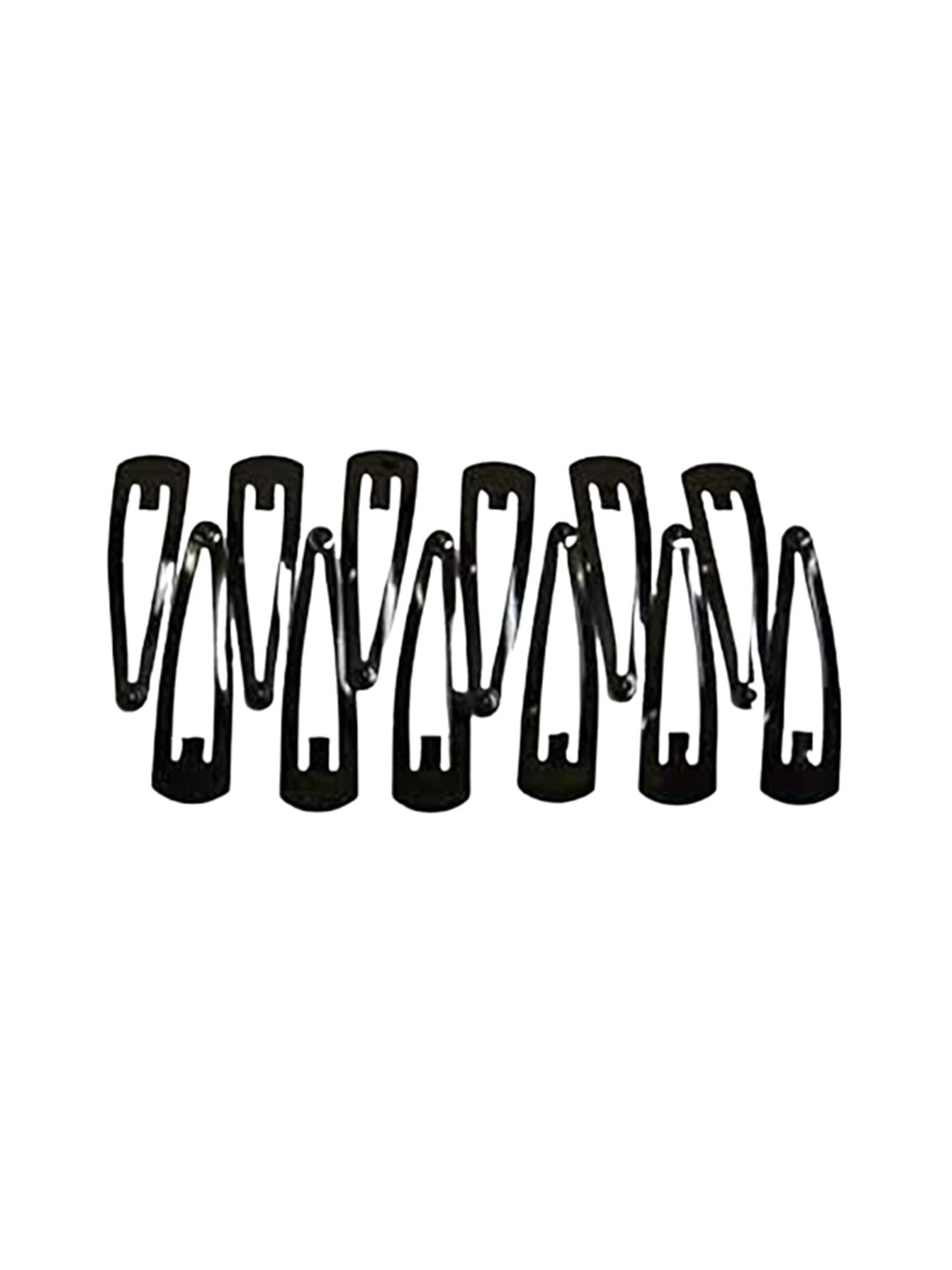 CHRONEX Women Set Of 24 Black Solid Tic Tac Hair Clips