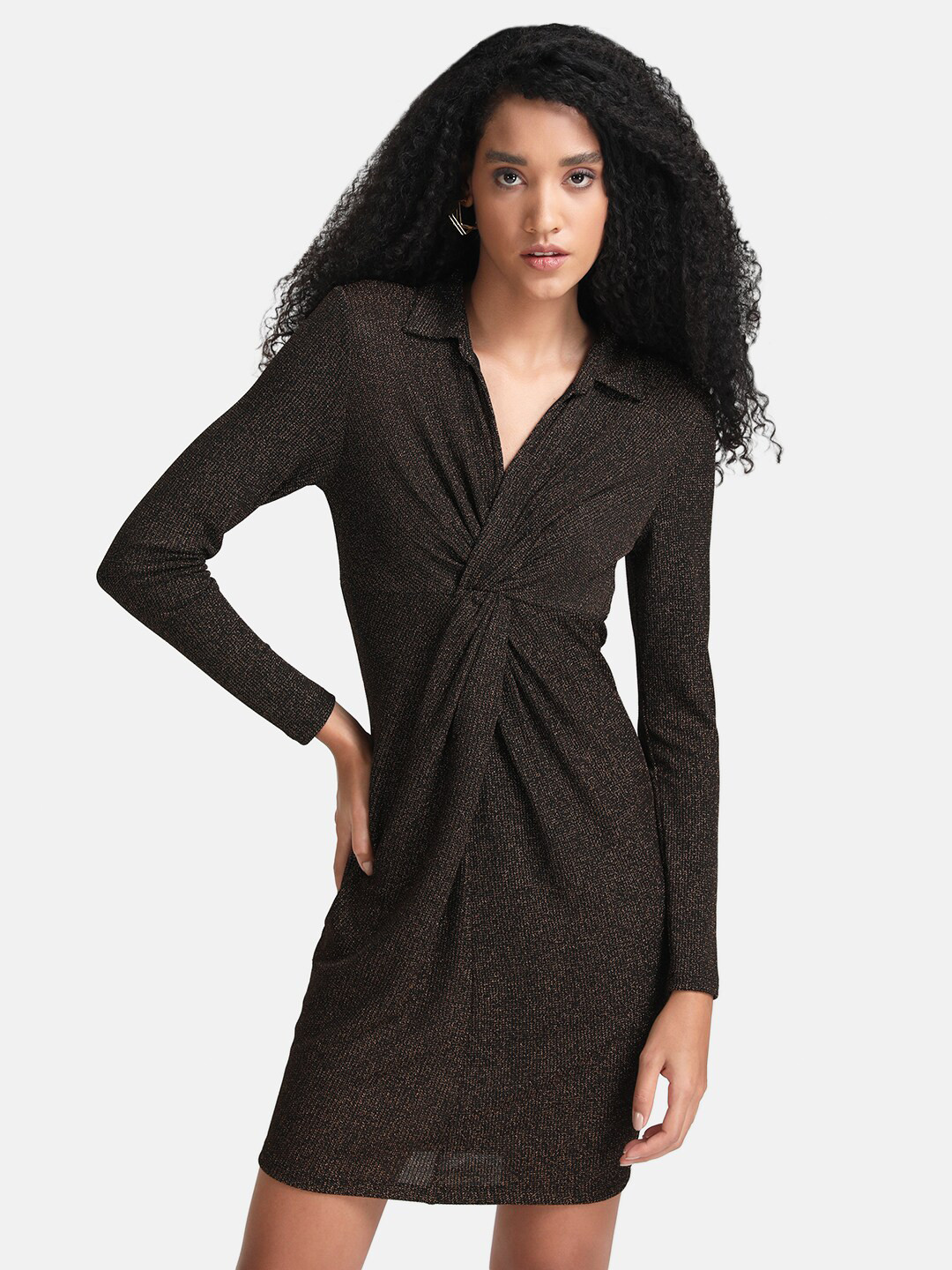 Kazo Copper-Toned Sheath Dress