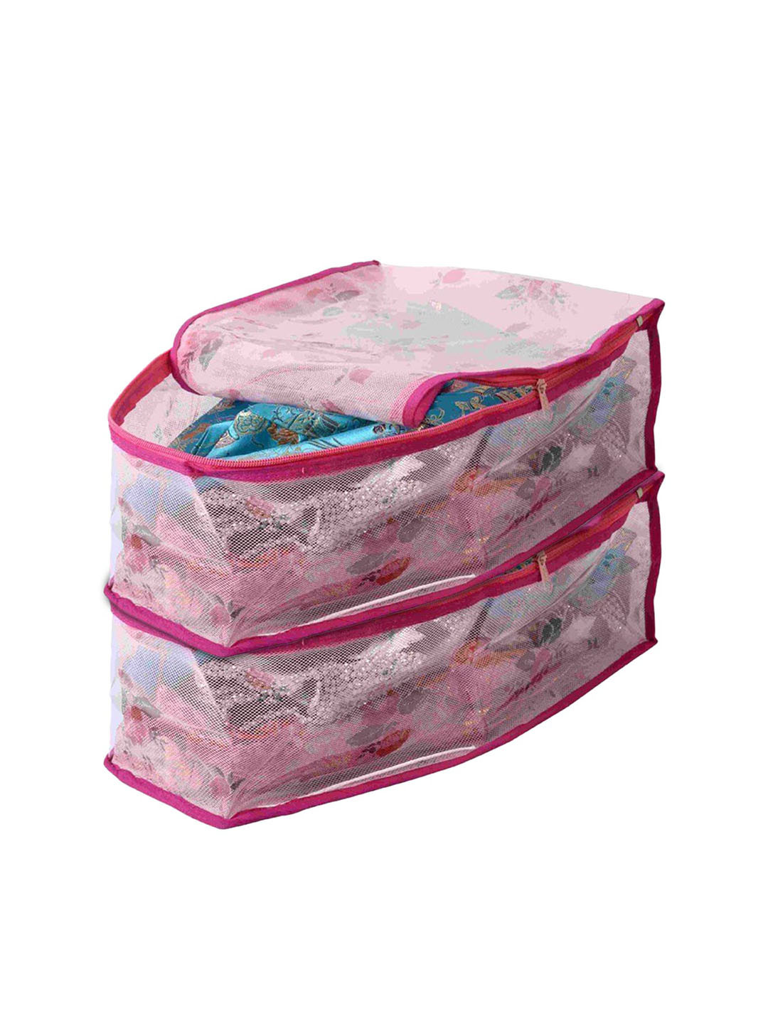 Kuber Industries Pink Pack Of 2 Printed Cloth Cover