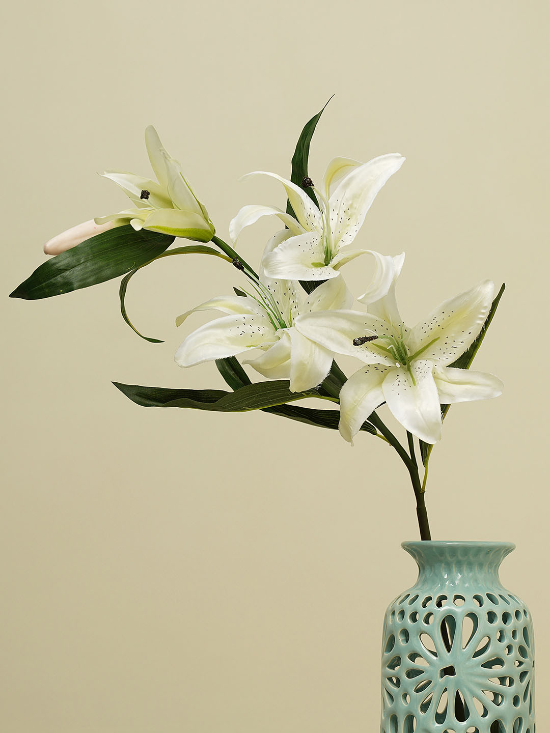 Pure Home and Living White Lily Ivory Stem