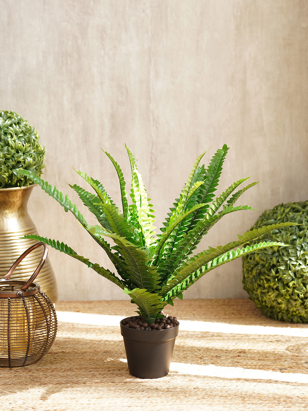 Pure Home and Living Green Artificial Boston Ferns Plants