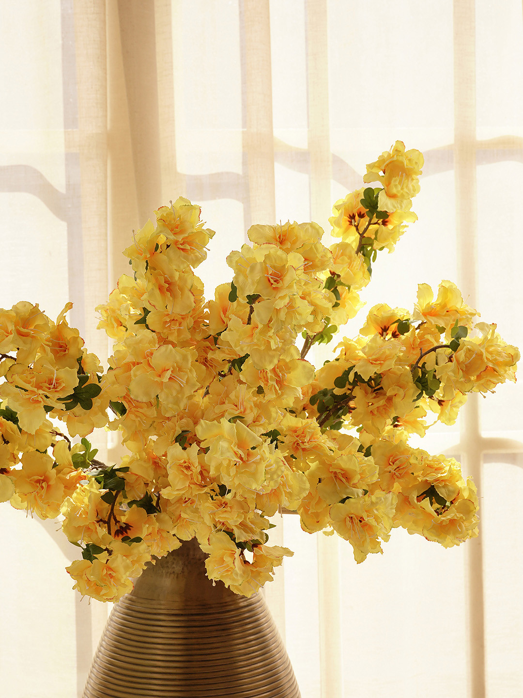 Pure Home and Living Yellow Azalea Artificial Flowers