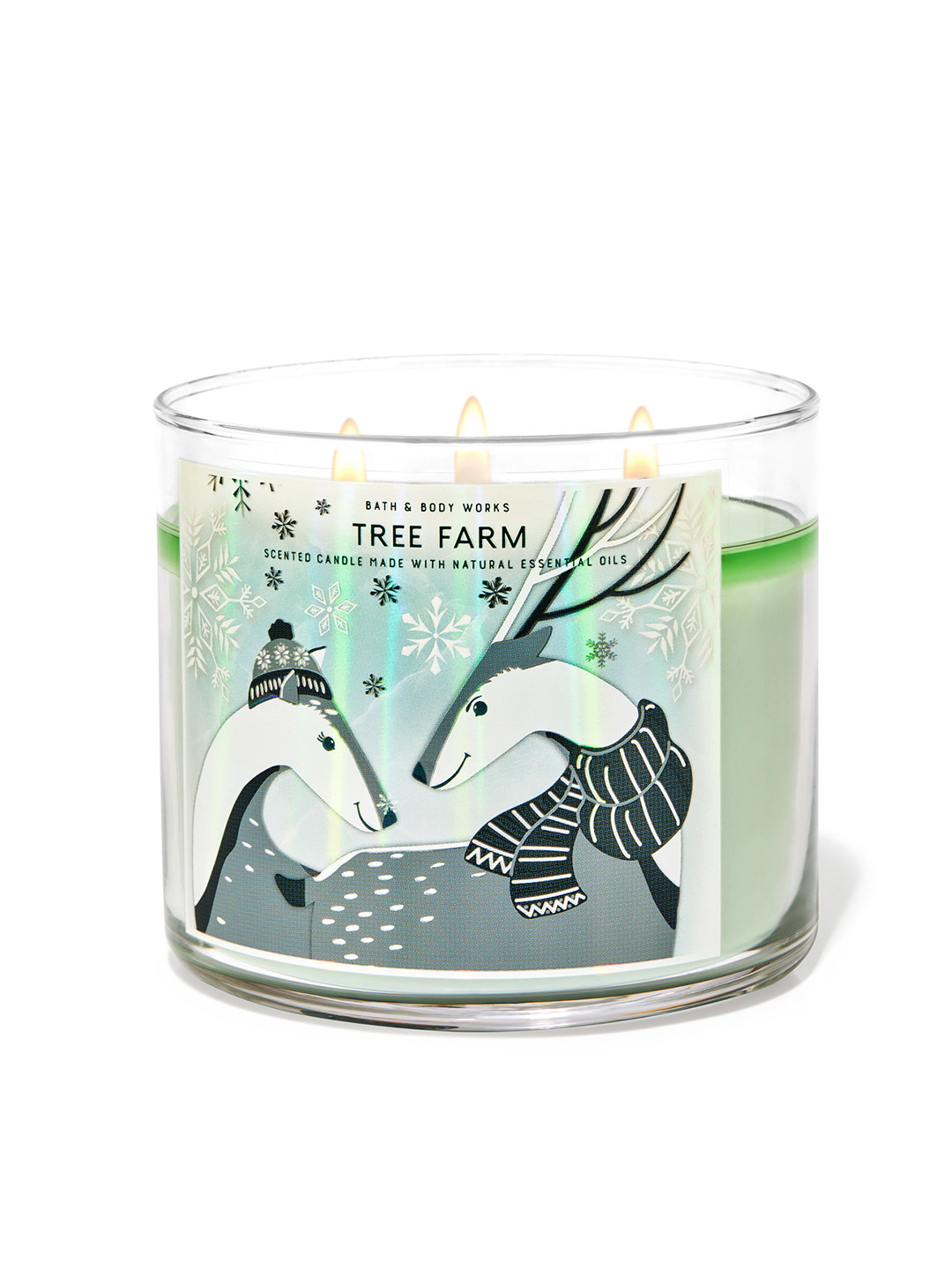 Bath & Body Works Tree Farm Scented 3 Wick Solid Geometric Regular Jar Candles