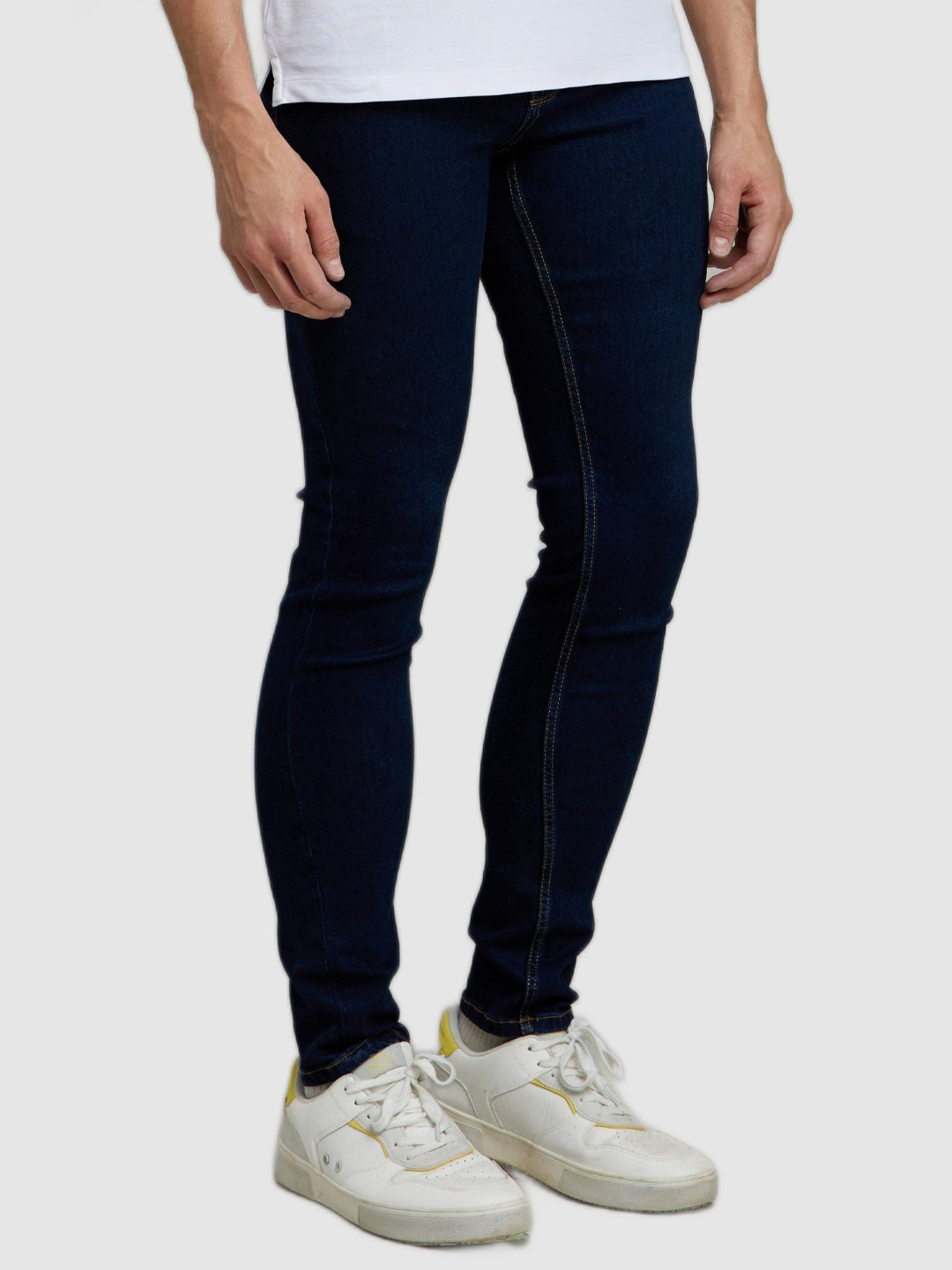 Celio Men Navy Blue Cotton Jean Skinny Fit Stretchable Jeans