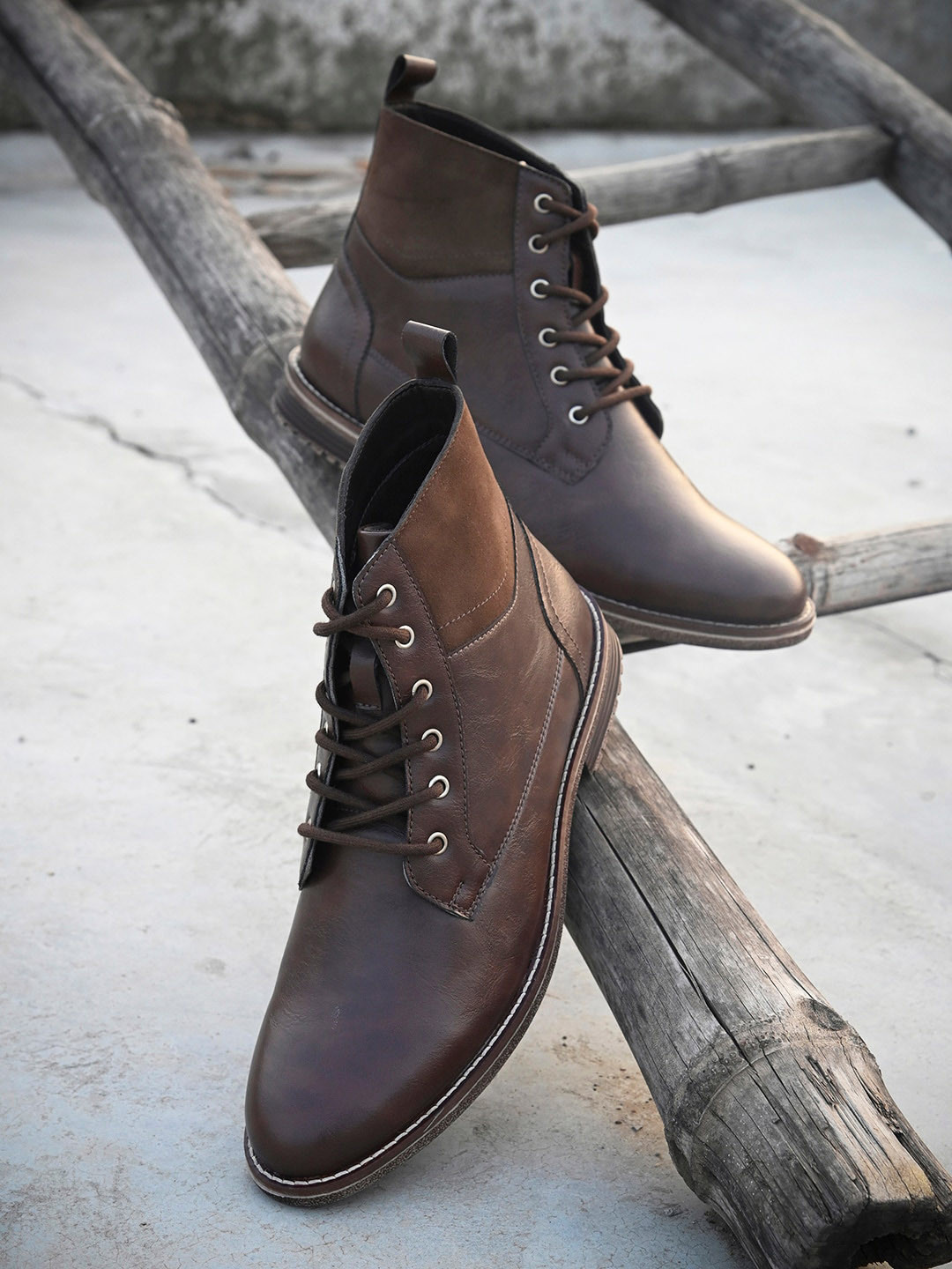 Roadster Men Brown Faux Leather Boots