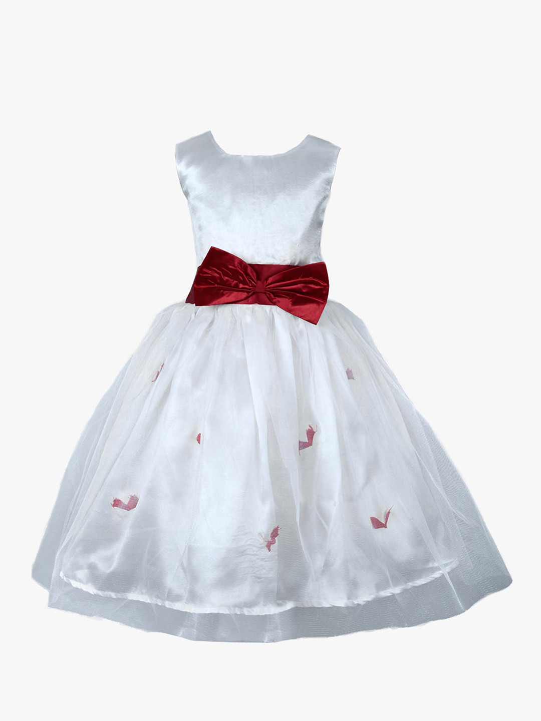 Samsara Couture Girls White Dress