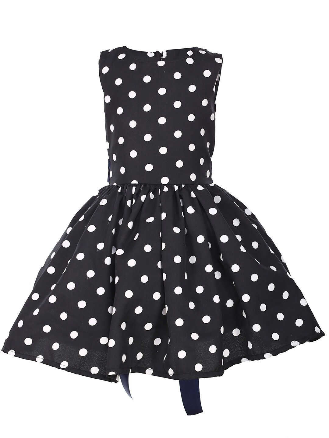 Samsara Couture Black Satin Fit And Flare Dress