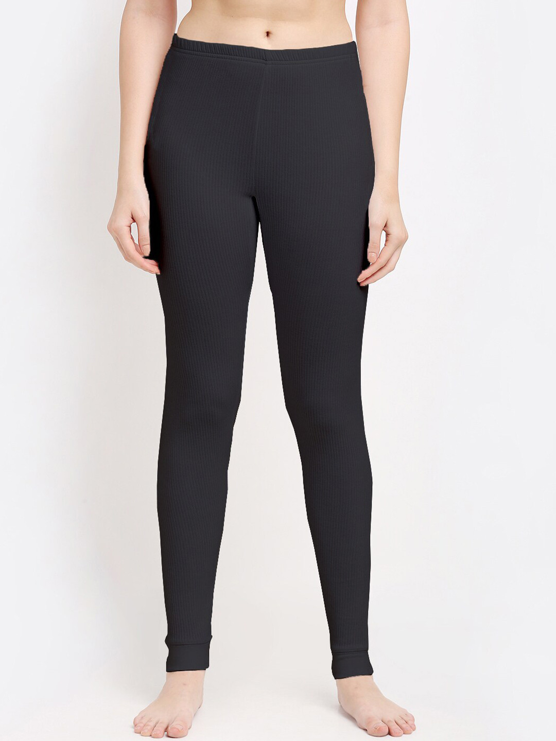 Aerowarm Women Charcoal Grey Solid Thermal Bottom
