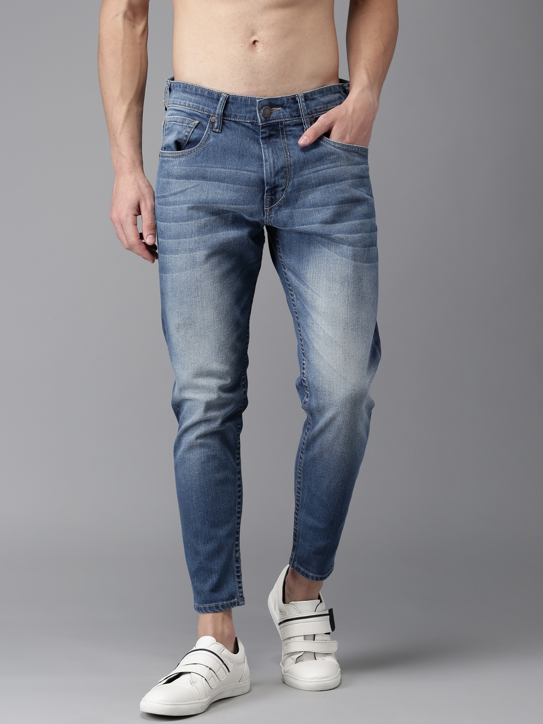 mens cropped slim jeans