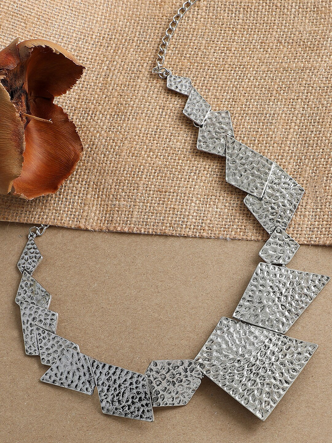 SOHI Silver-Plated Necklace