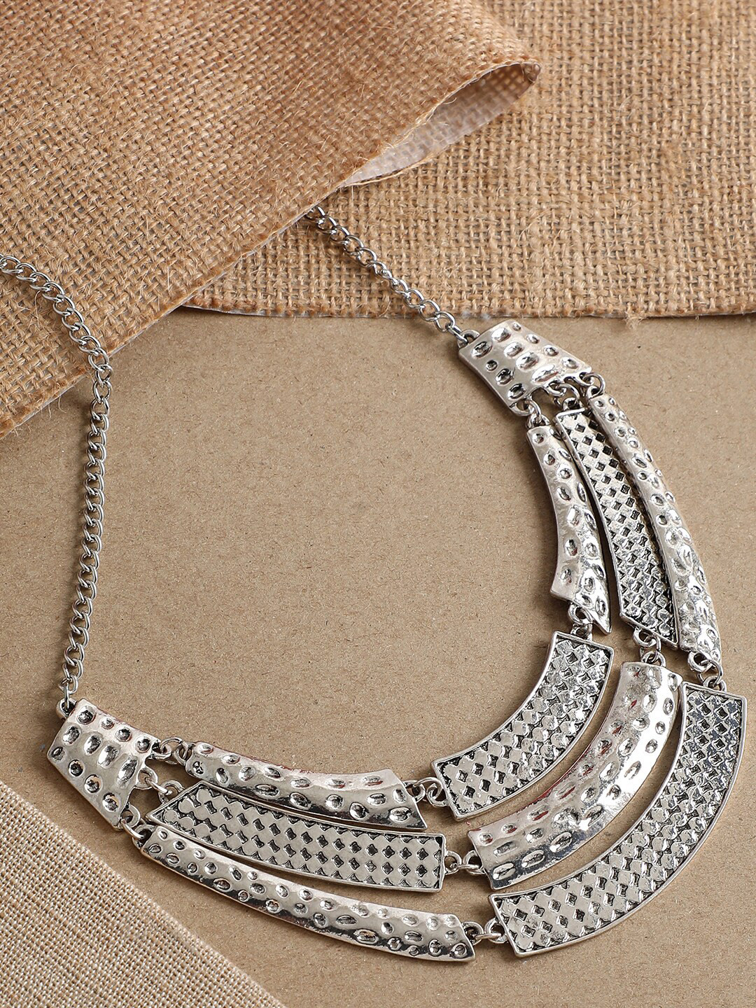 SOHI Silver-Plated Necklace