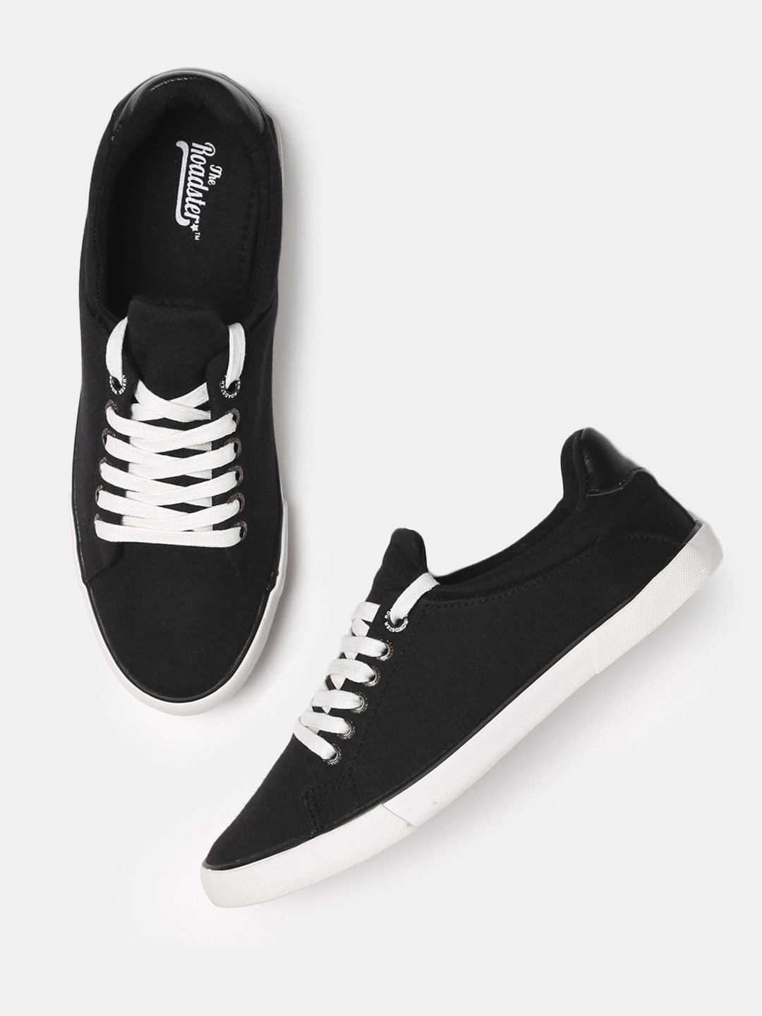 roadster black casual shoes