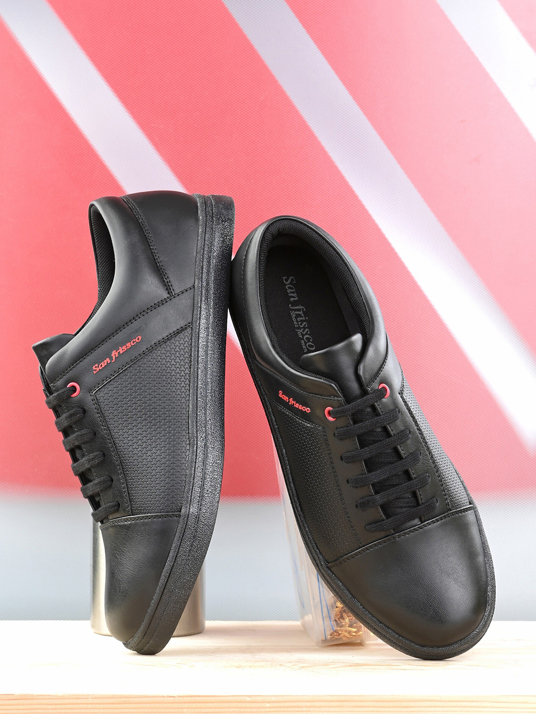 San Frissco Men Black Casual Sneakers