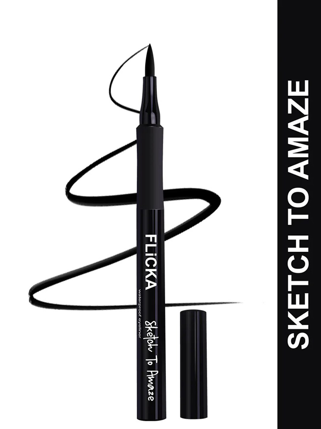 FLiCKA Sketch To Amaze Waterproof & Long Lasting Smudge Proof Pen Eyeliner 1.5g- Black