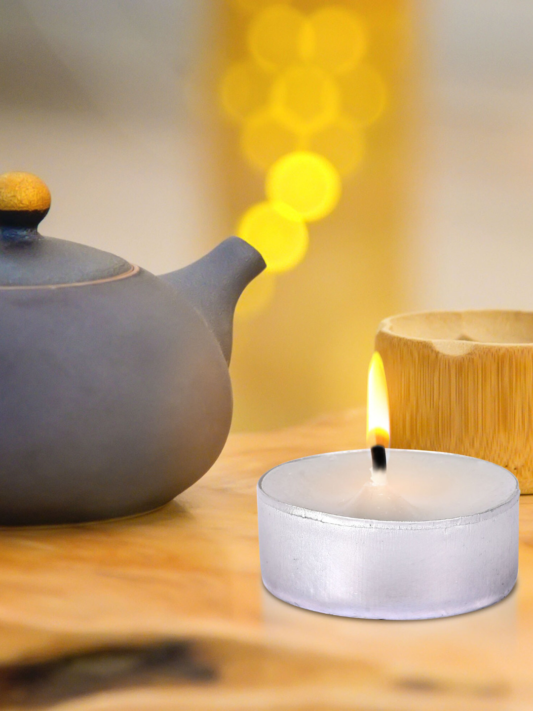 YANKEE CANDLE 25Pcs Smokeless 1 Wick Solid Round Regular Tea Light Candles