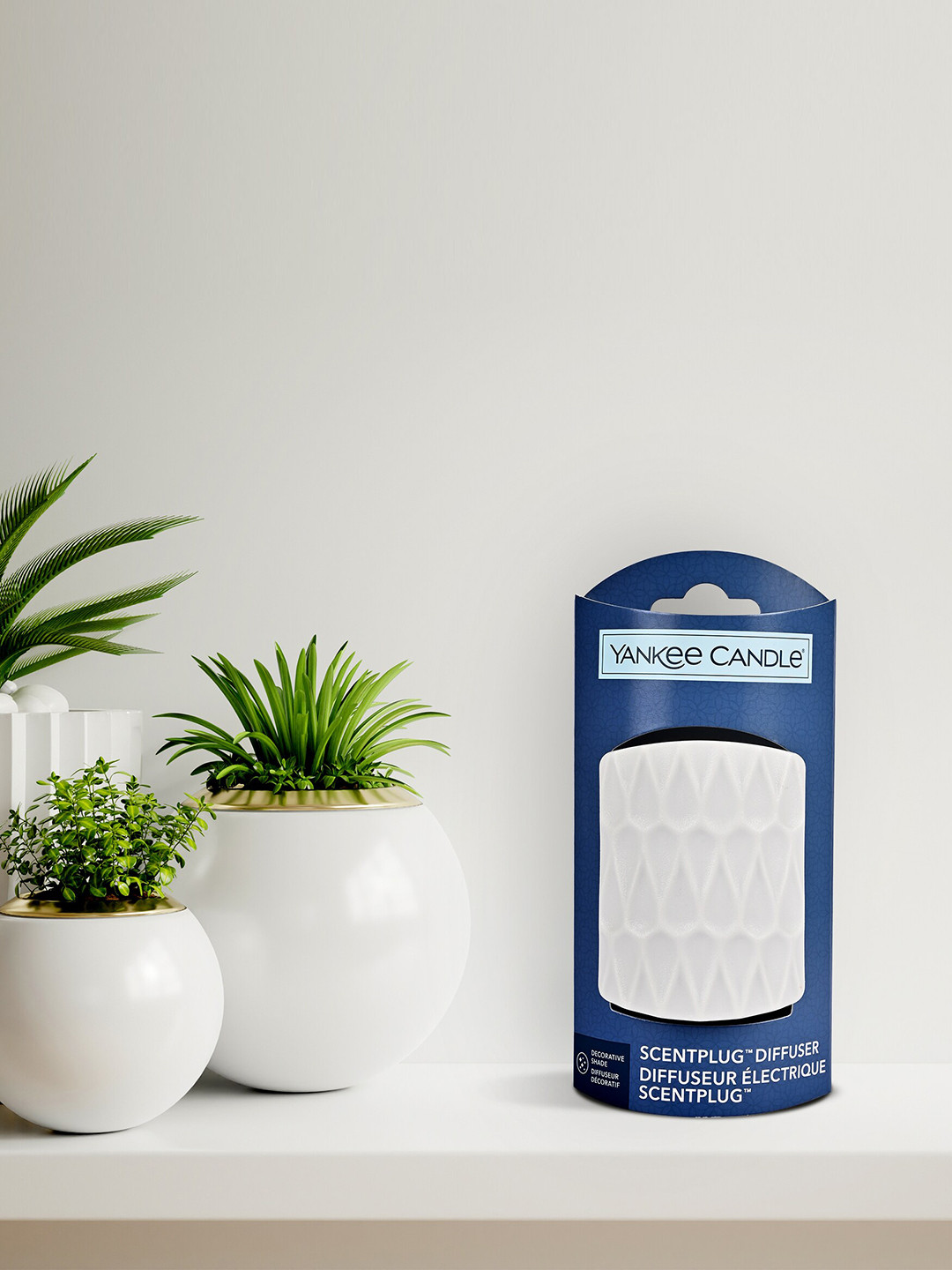 YANKEE CANDLE White Solid Organic Pattern Scented Diffuser