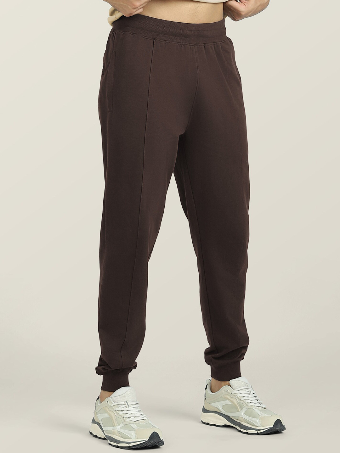XYXX Men Brown Cruze French Terry Cotton Joggers