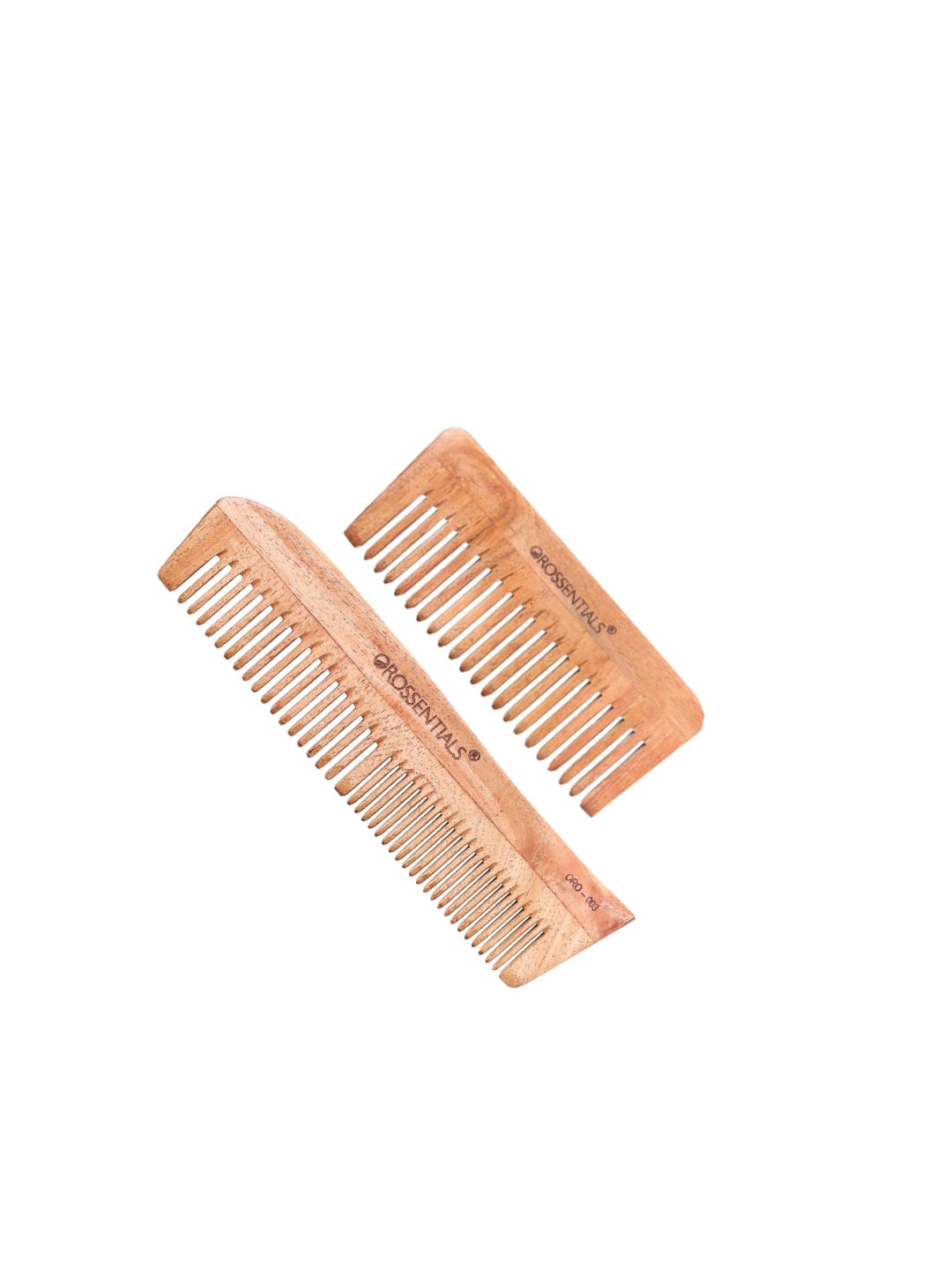 OROSSENTIALS Set Of 2 Entangle & Two-in-One Wooden Combs