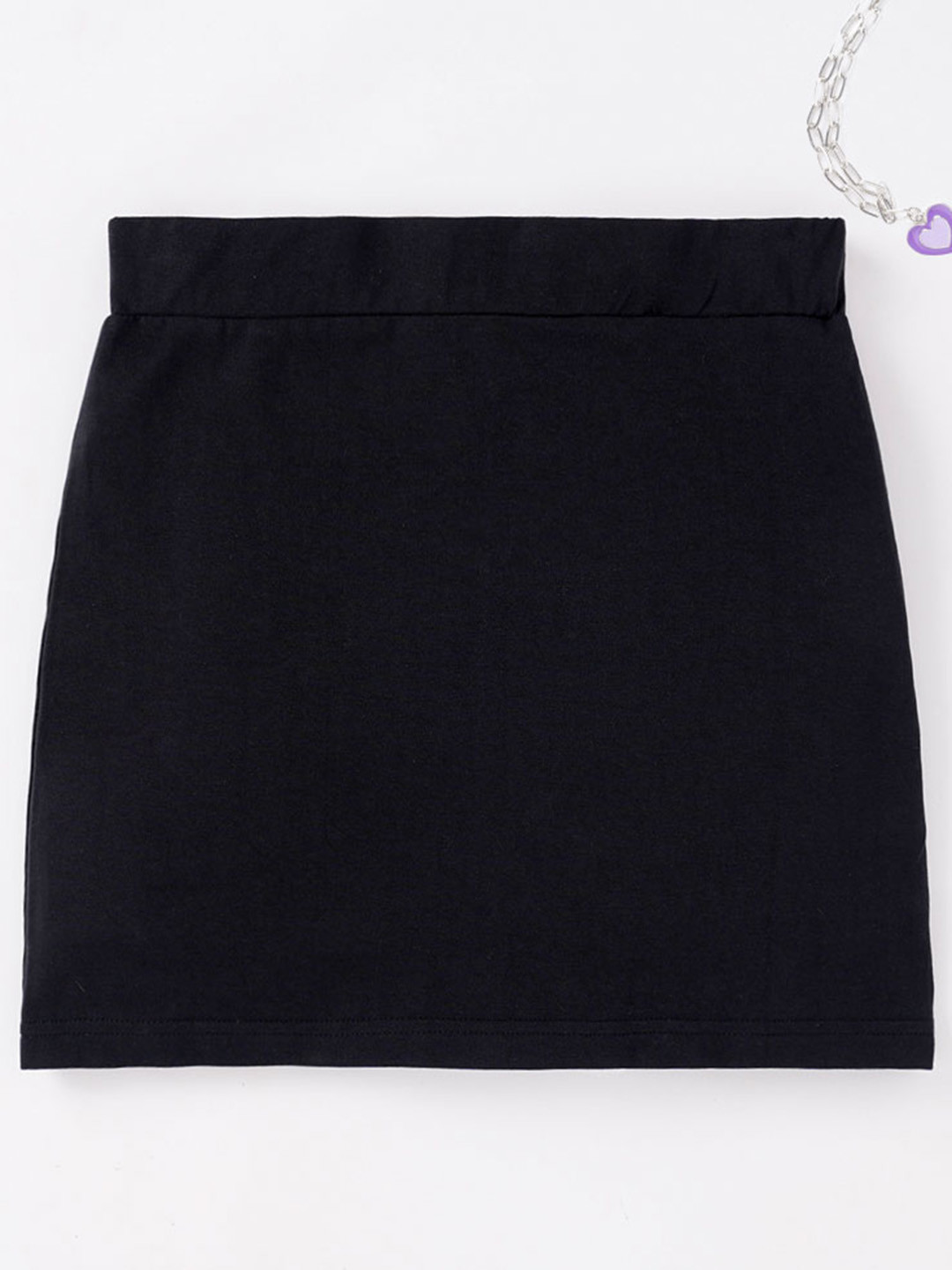 edheads Girls Black Above Knee Length Pencil Skirt