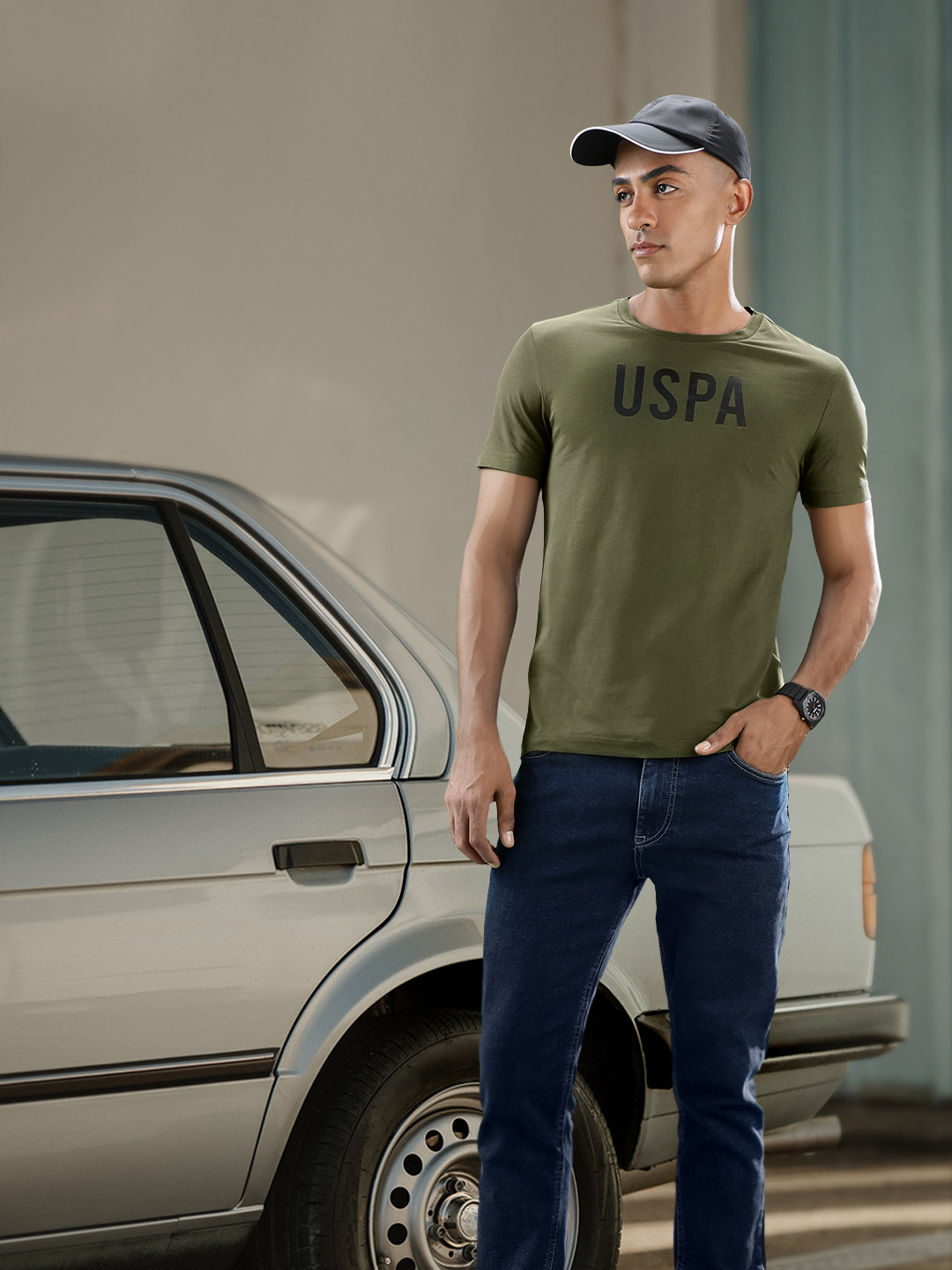 U S Polo Assn Men Brand Logo Printed Slim Fit T-shirt