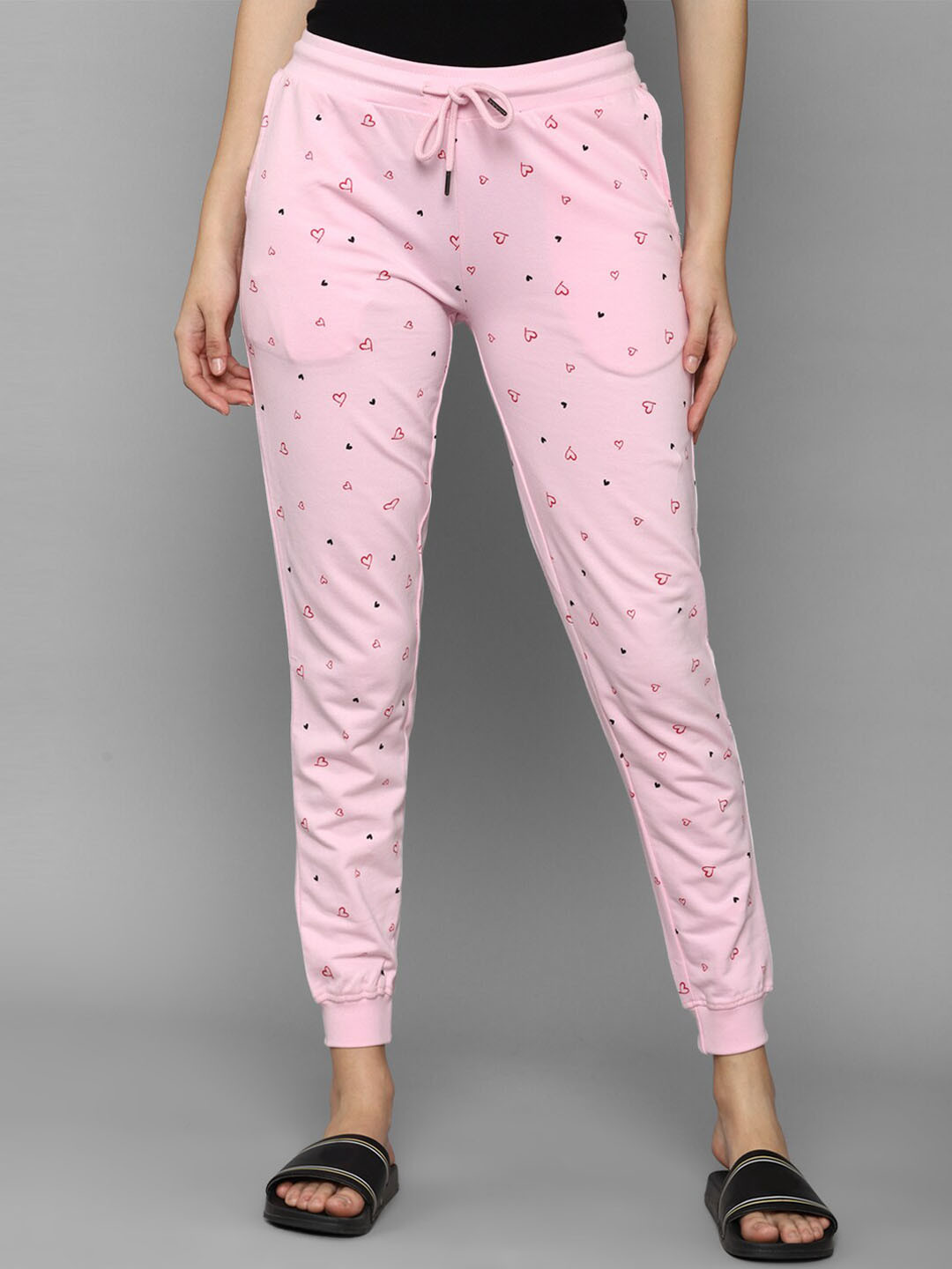 Allen Solly Woman Women Pink Printed Cotton Jogger