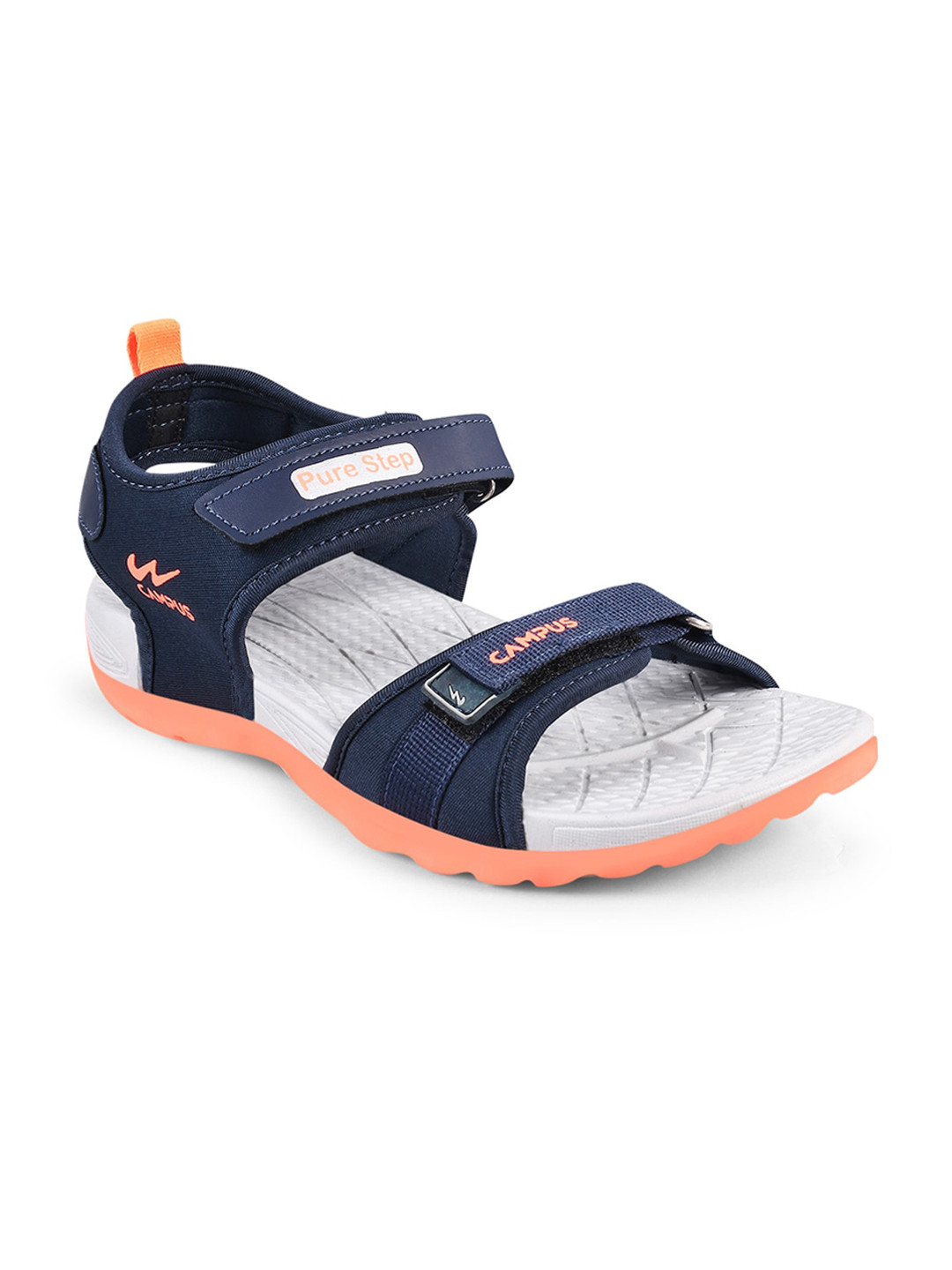 Campus Men GC-22107 Navy Blue & White Solid Sports Sandals
