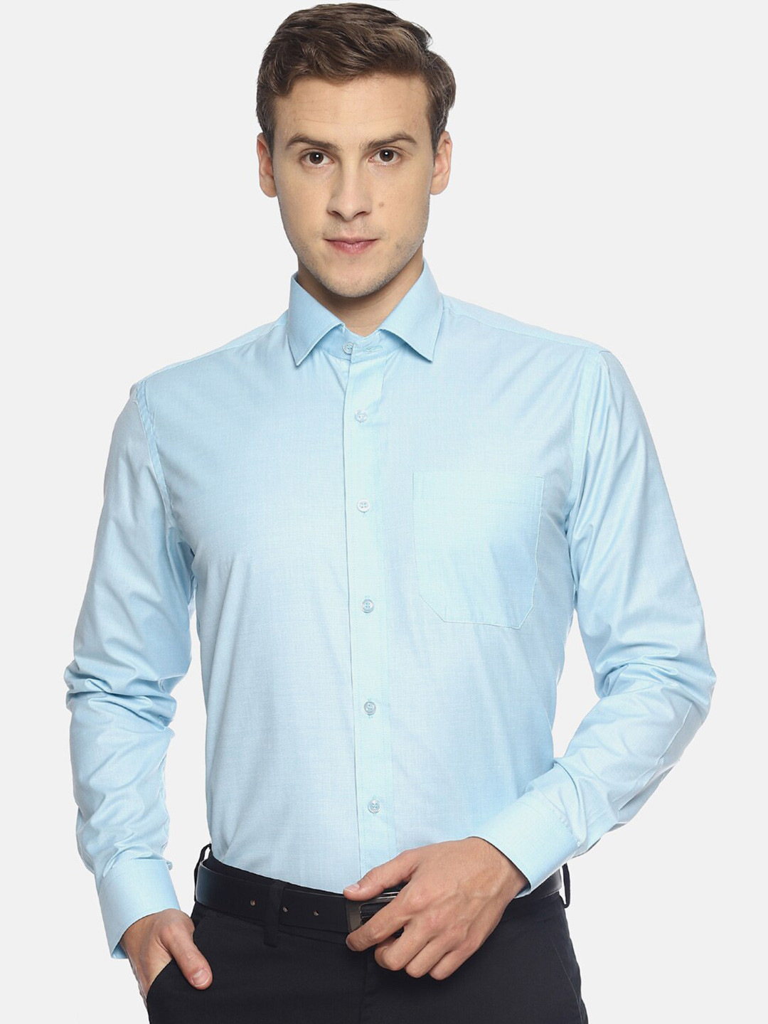 OBOW Men Blue Classic Formal Shirt