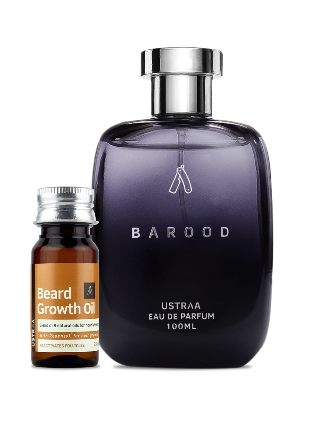 Ustraa Men Set of Barood Eau De Parfum 100 ml + Beard Growth Oil 35 ml