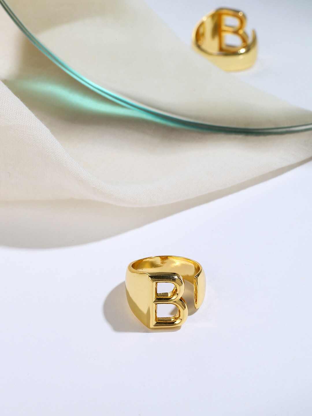 Mitali Jain Gold-Plated B-Designed Finger Ring