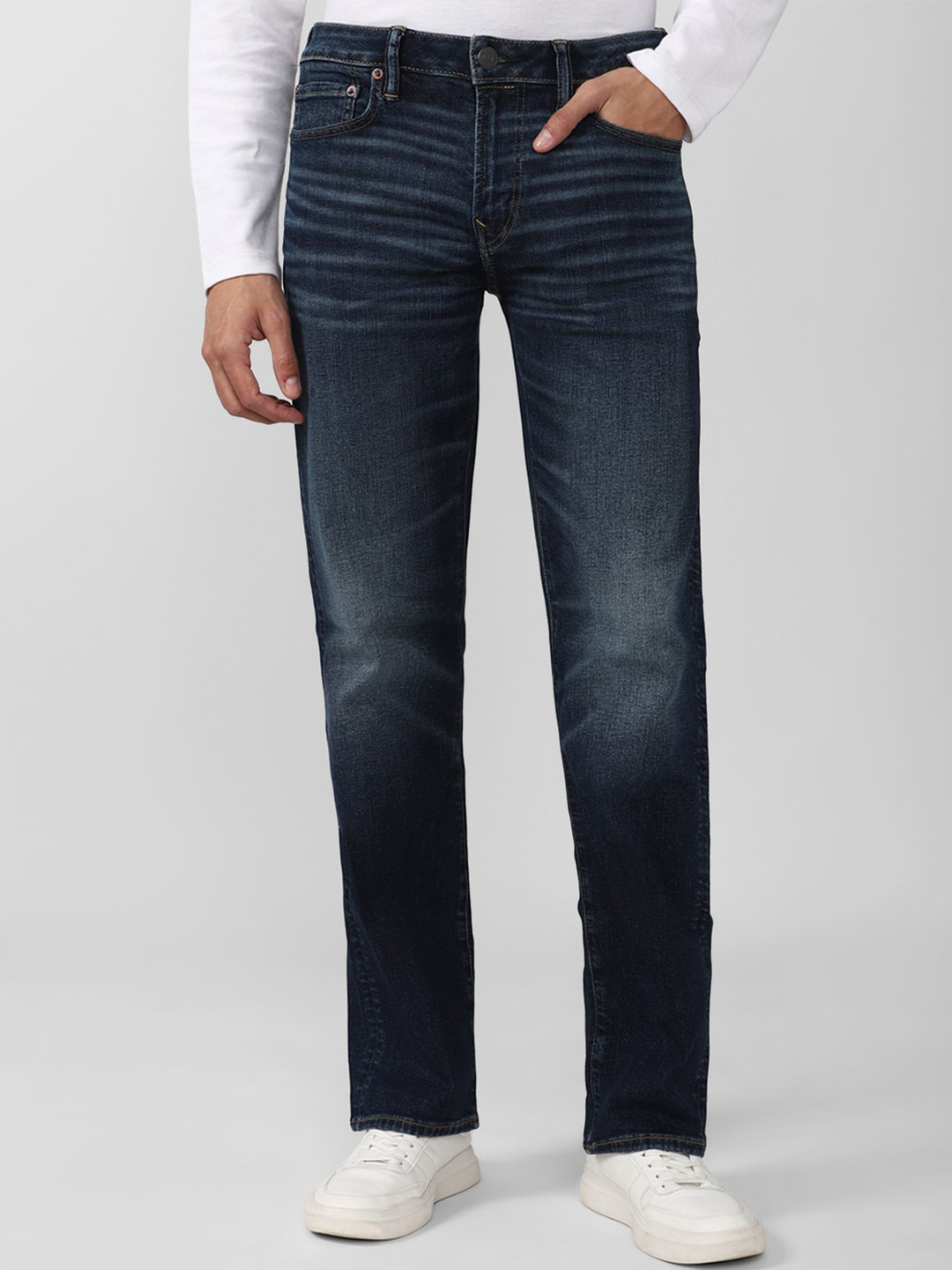 AMERICAN EAGLE OUTFITTERS Men Slim Fit Light Fade Cotton Jeans