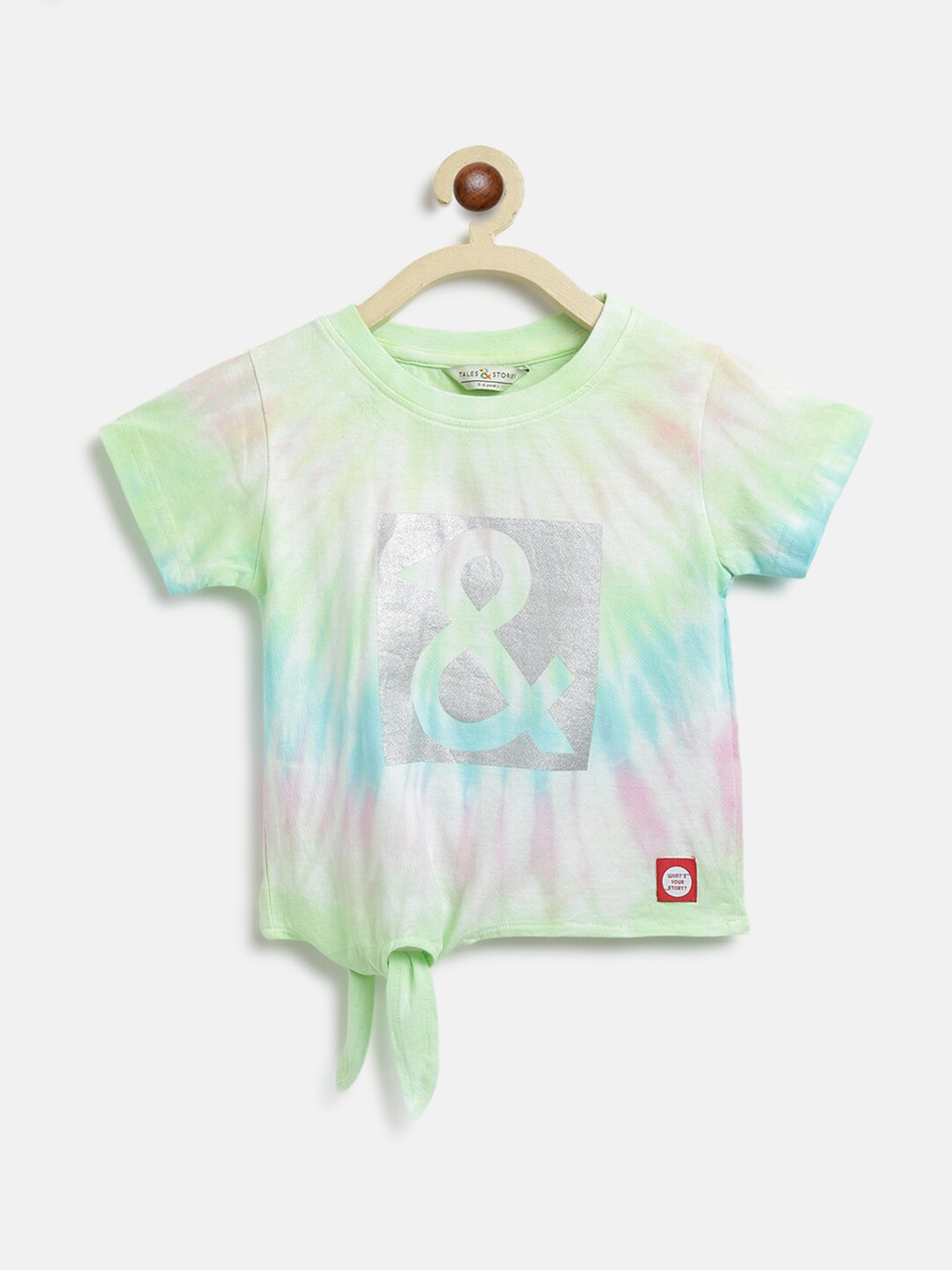 TALES & STORIES Cotton Typography Round Neck Short Sleeves T-shirt