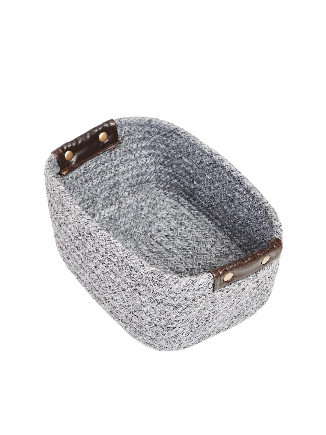 Pano Harmony Grey Self Design Medium Storage Basket