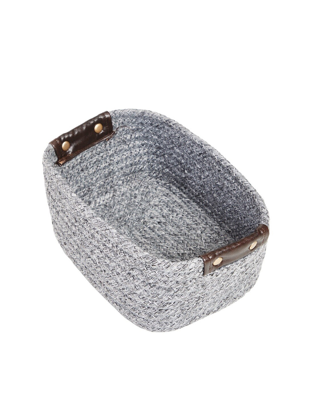 Pano Harmony Grey Self Design Large Storage Basket