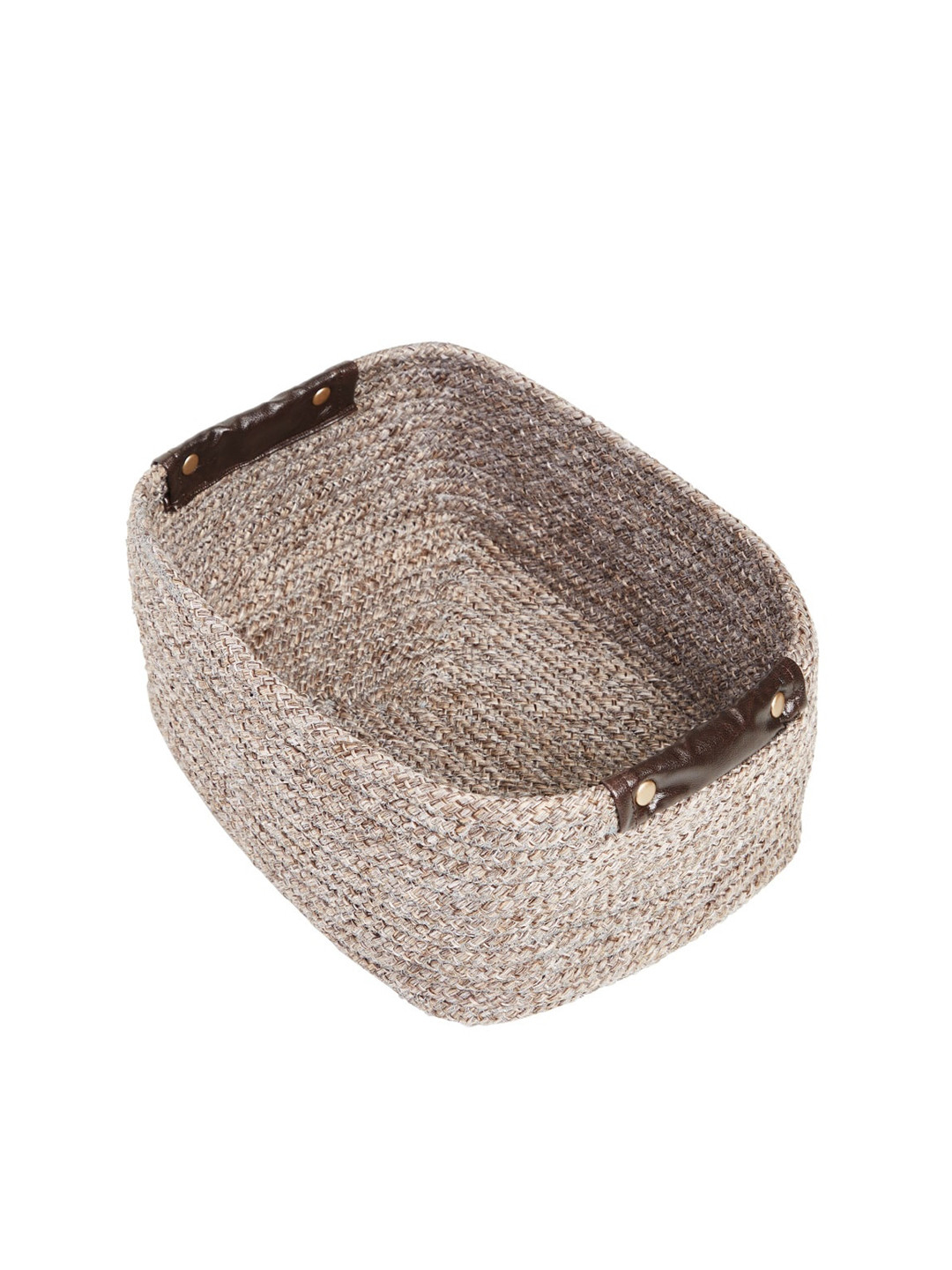 Pano Harmony Brown Self Design Small Storage Basket