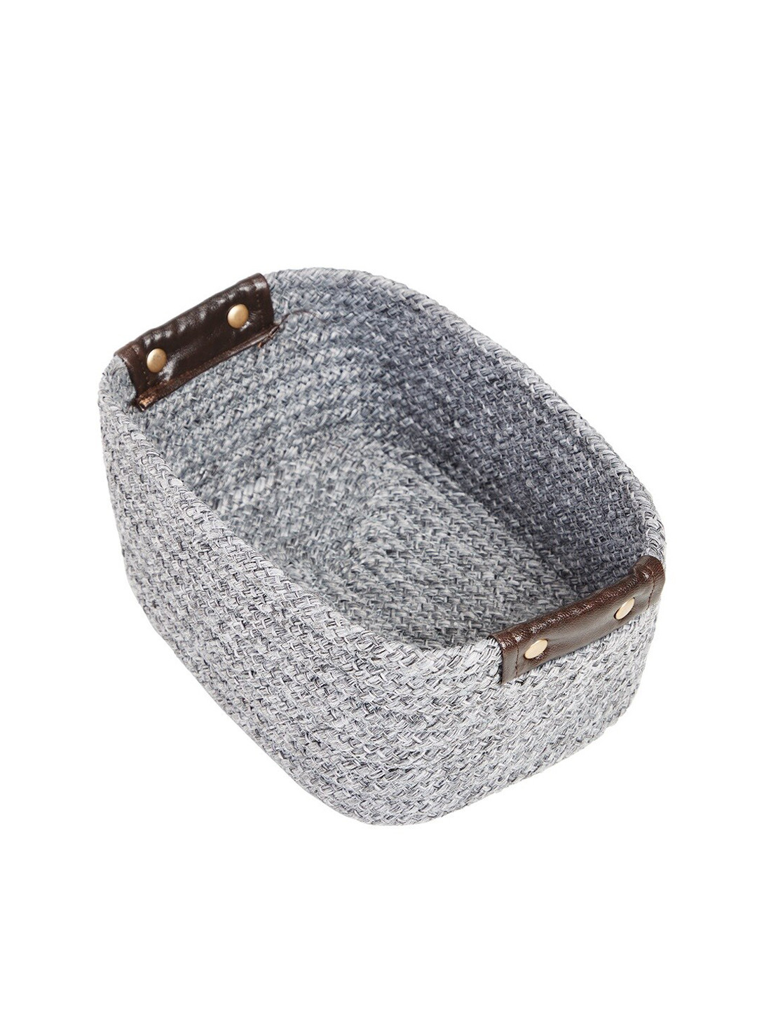 Pano Harmony Grey Self Design Large Storage Basket