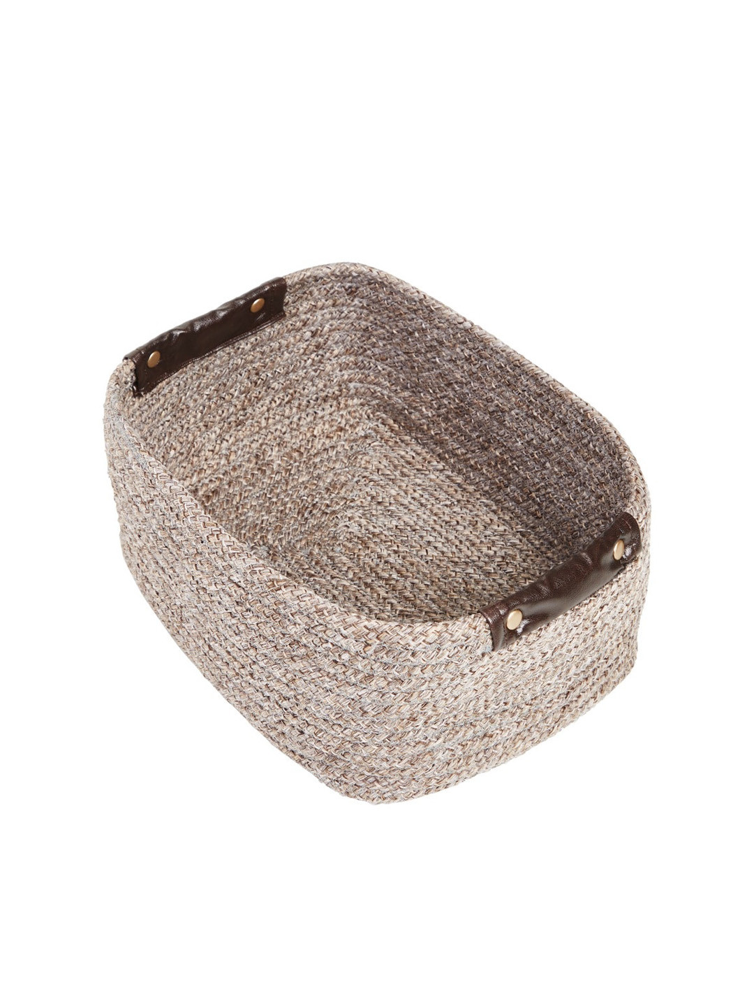 Pano Harmony Brown Self Design Medium Storage Basket