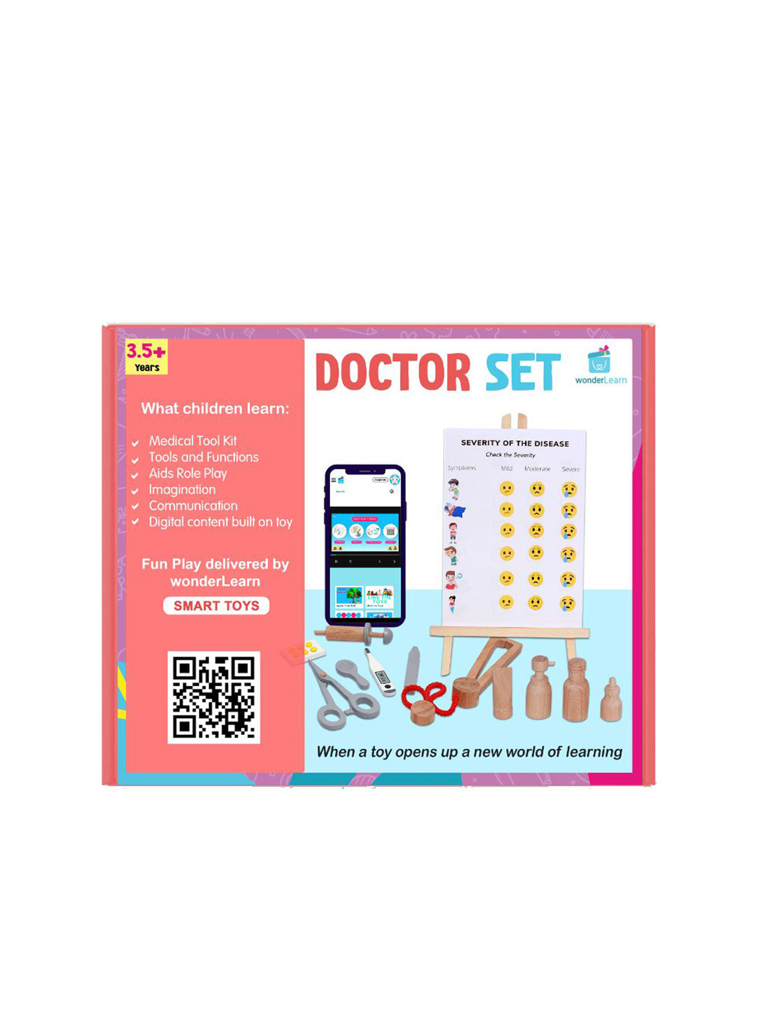 wonderLearn Kids Brown & Grey Doctor Set With Prescription Toys