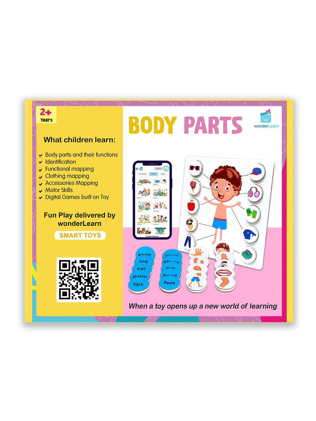 wonderLearn Kids Blue & White Body Parts Accessories and Names Puzzle Toys